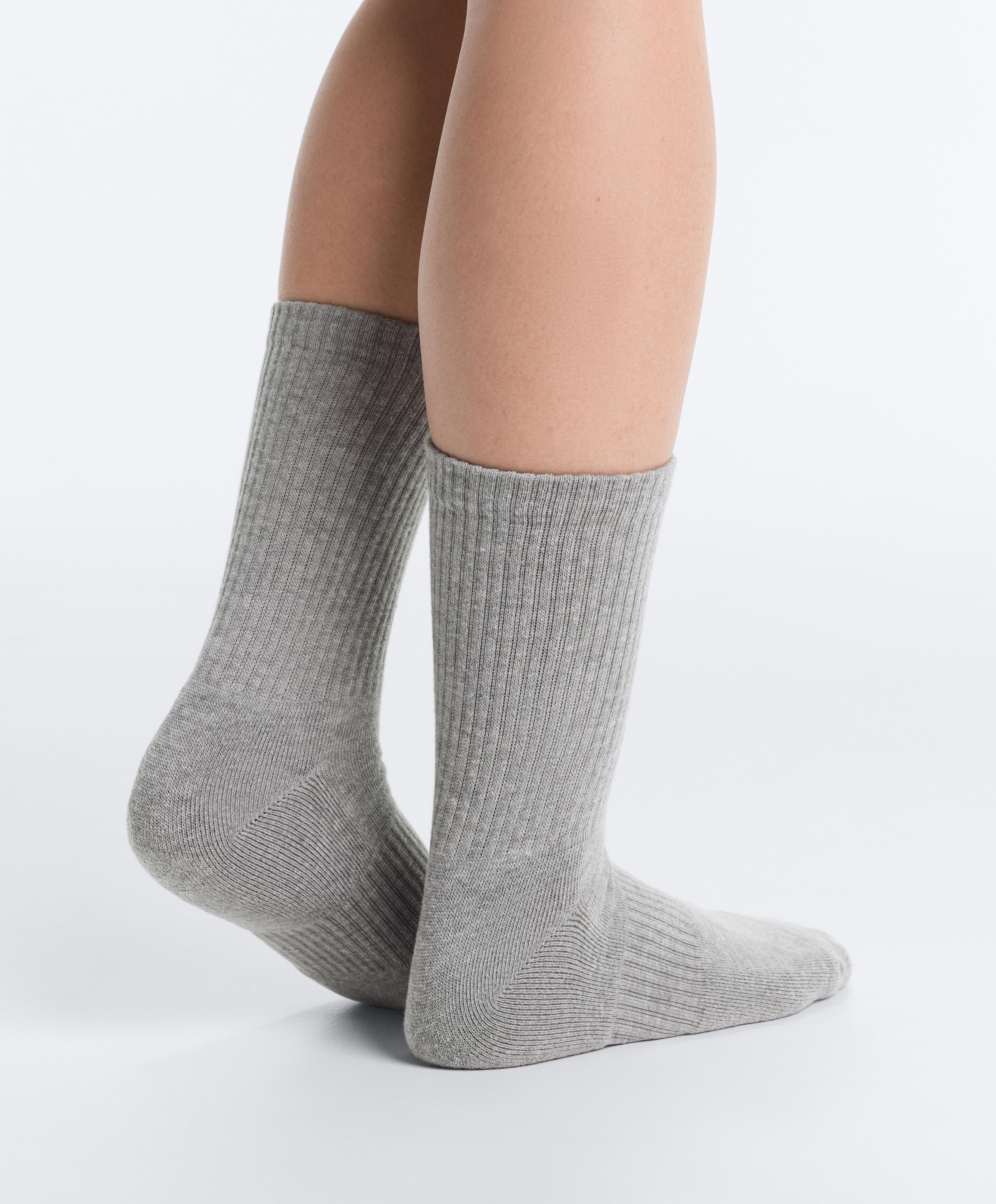 3 pairs of cotton blend classic socks — BRIGHT ORANGE