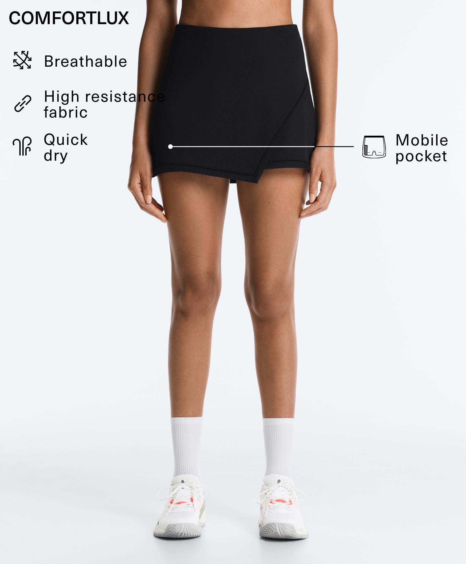 Comfortlux crossover hemstitch skirt