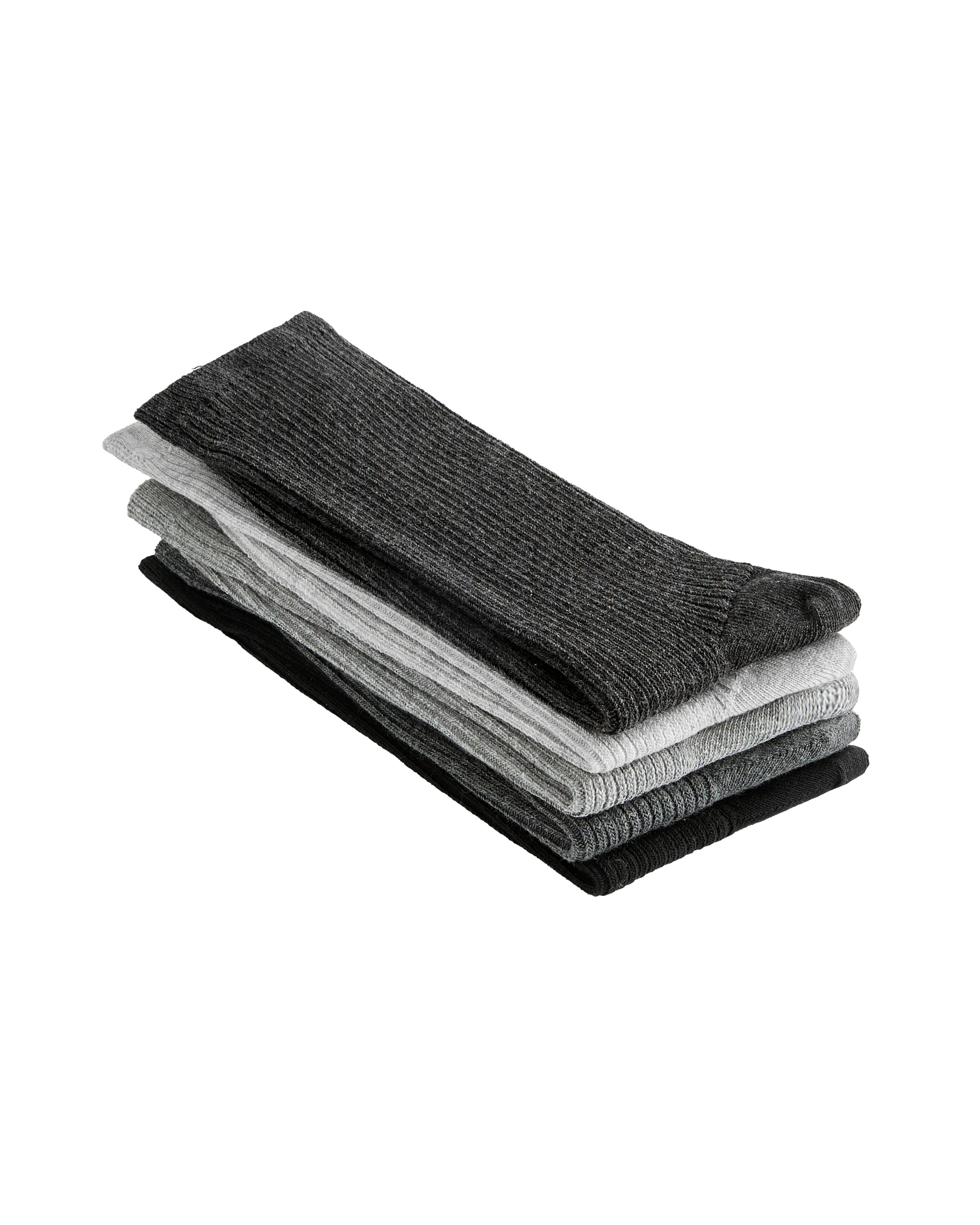 5 pairs of cotton blend classic socks — DARK GREY