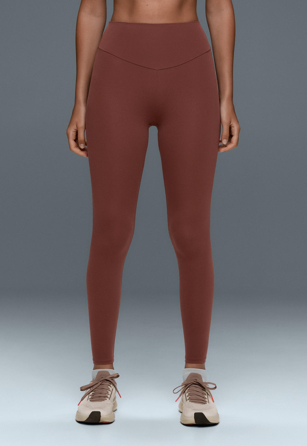 Ankle-length High rise Comfortlux leggings — TERRACOTTA
