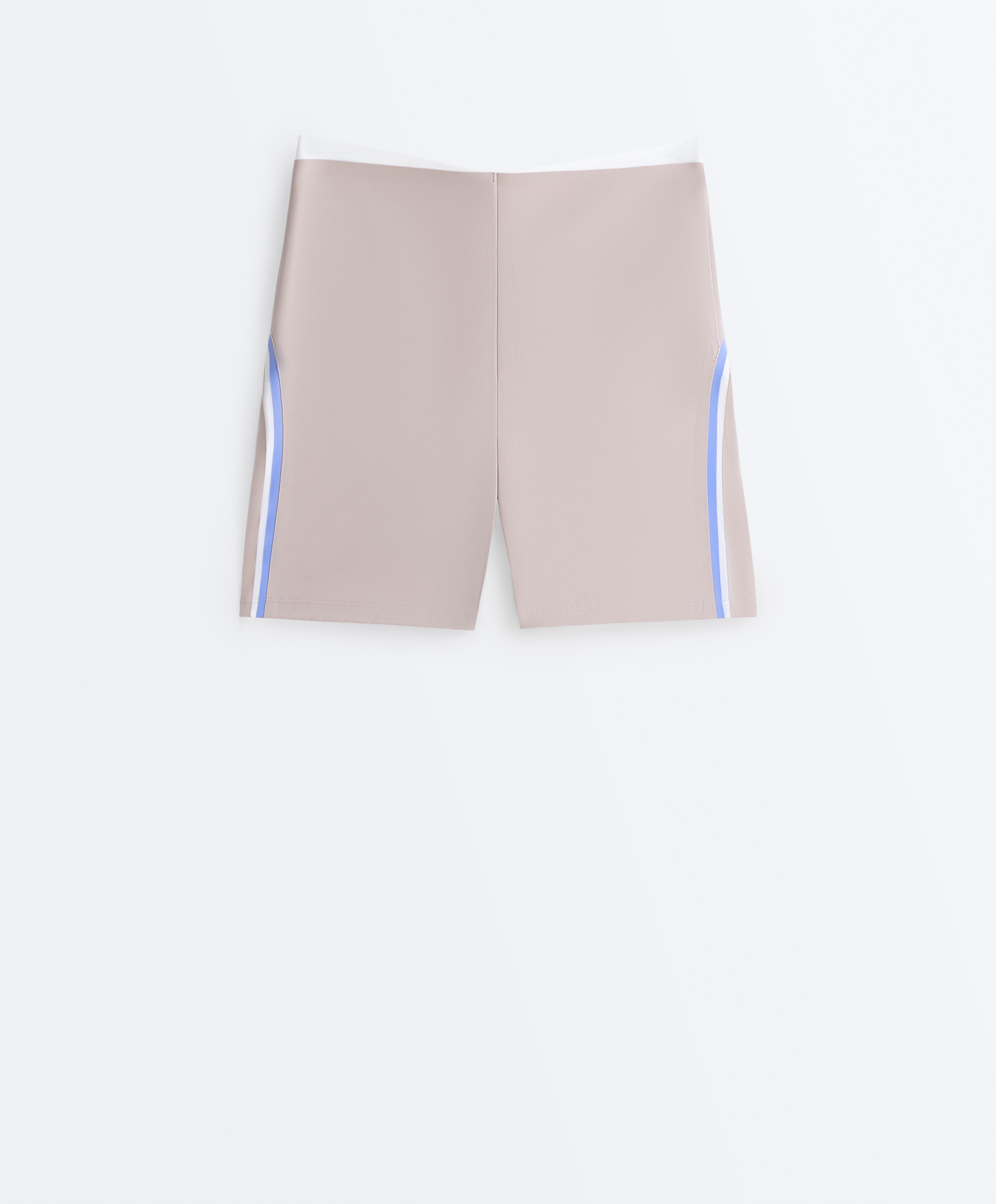 Hot pants high-rise Compressive 10cm contrast — PINK-MINK