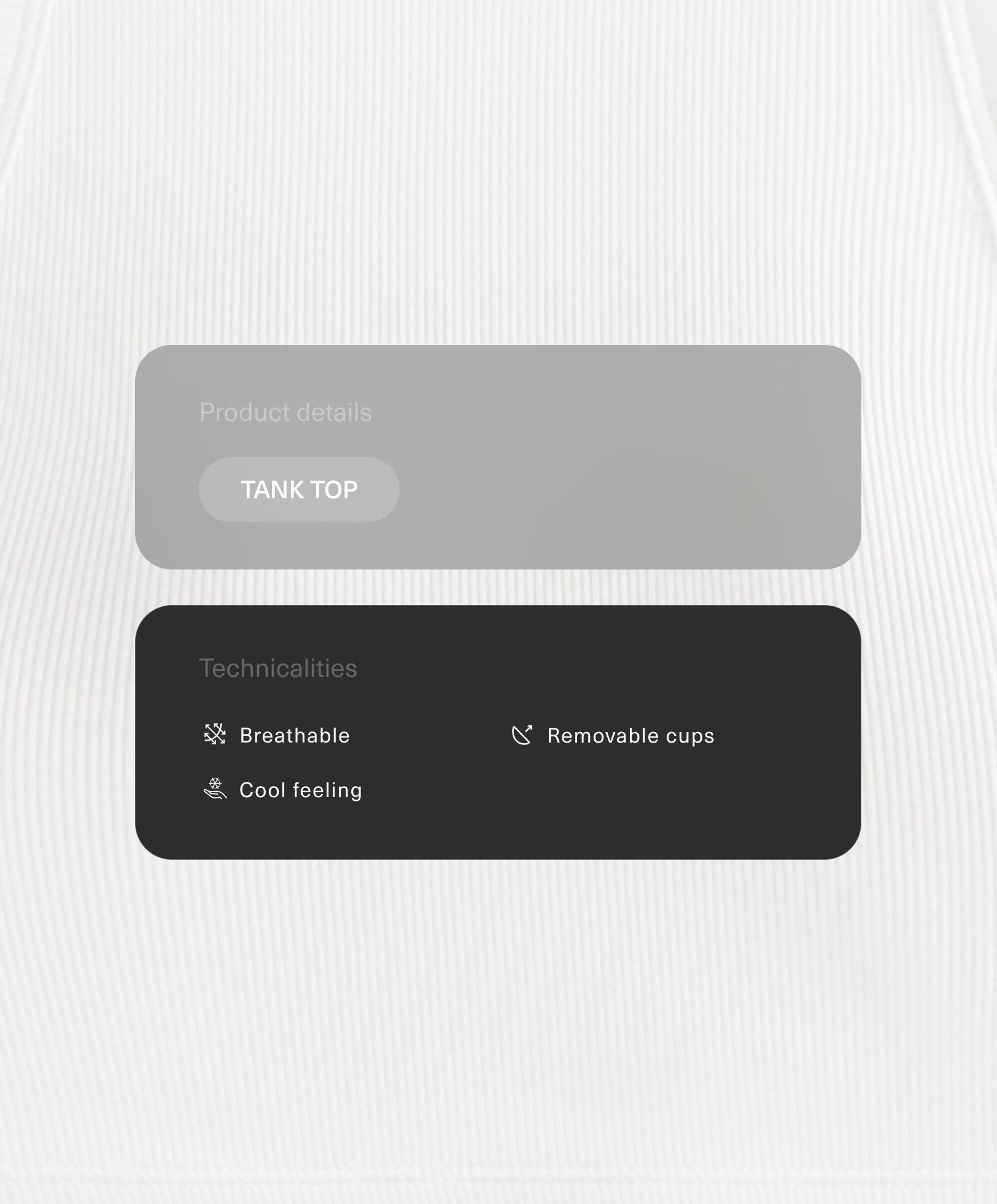 Modal blend cup tank top