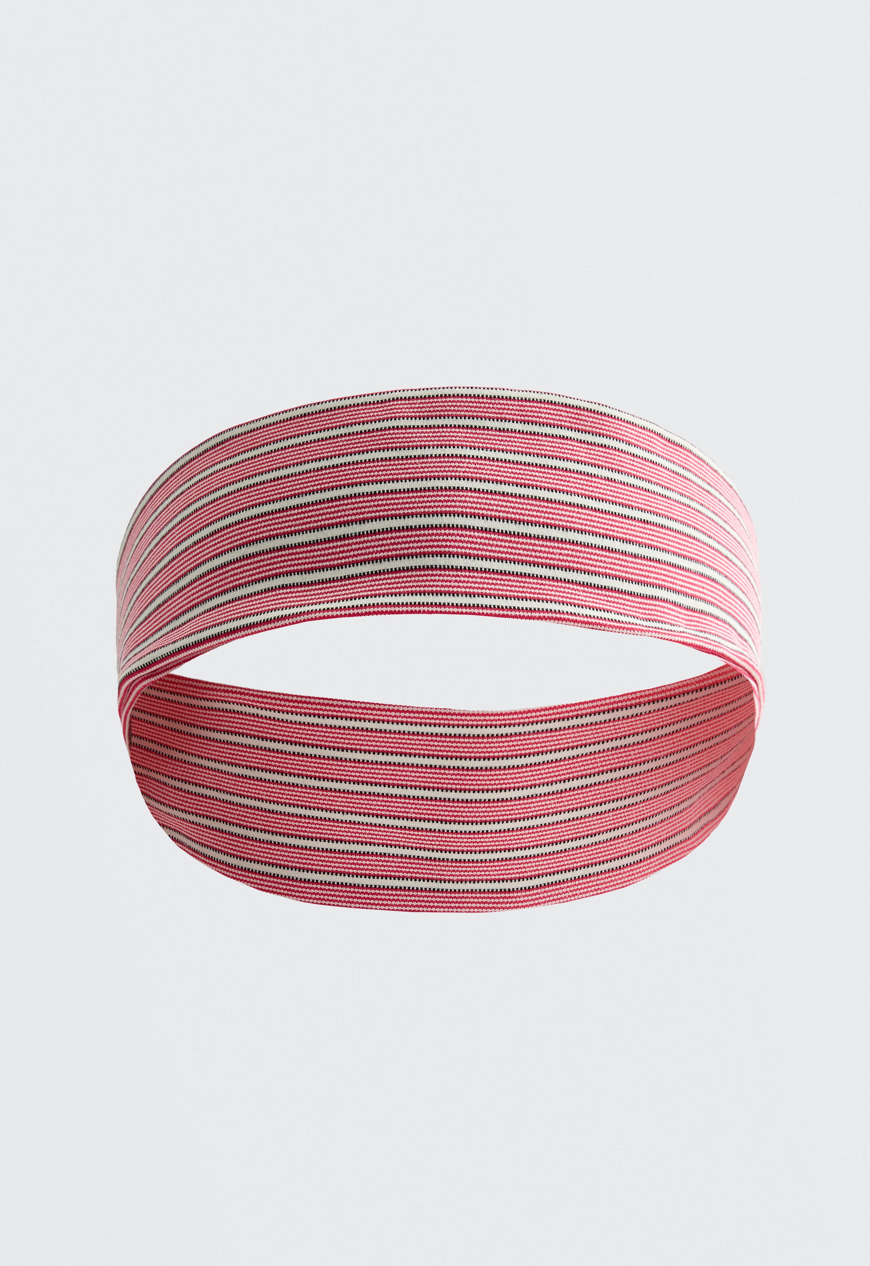 6 cm striped sports headband — RED