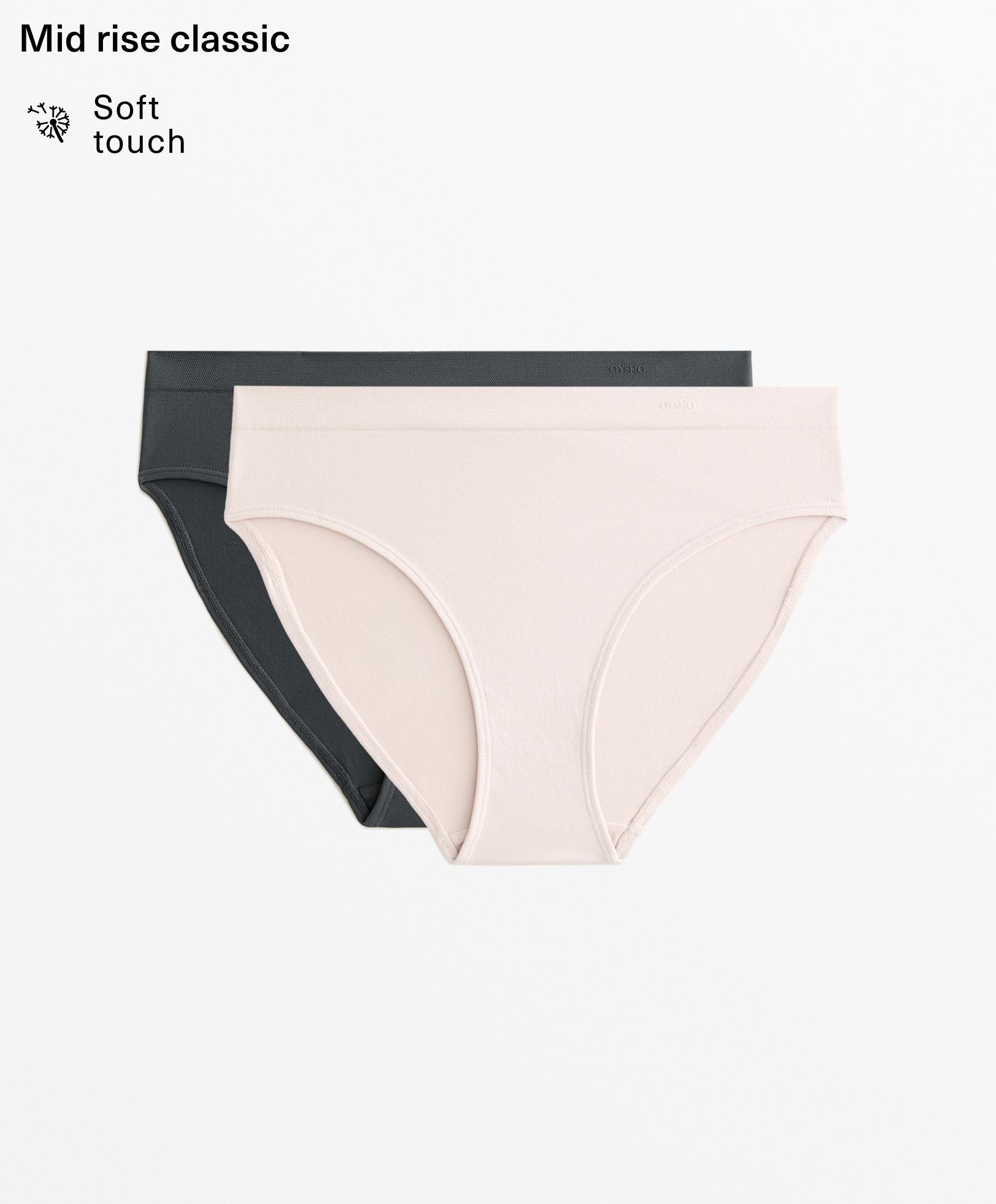 2 seamless soft touch mid rise classic briefs