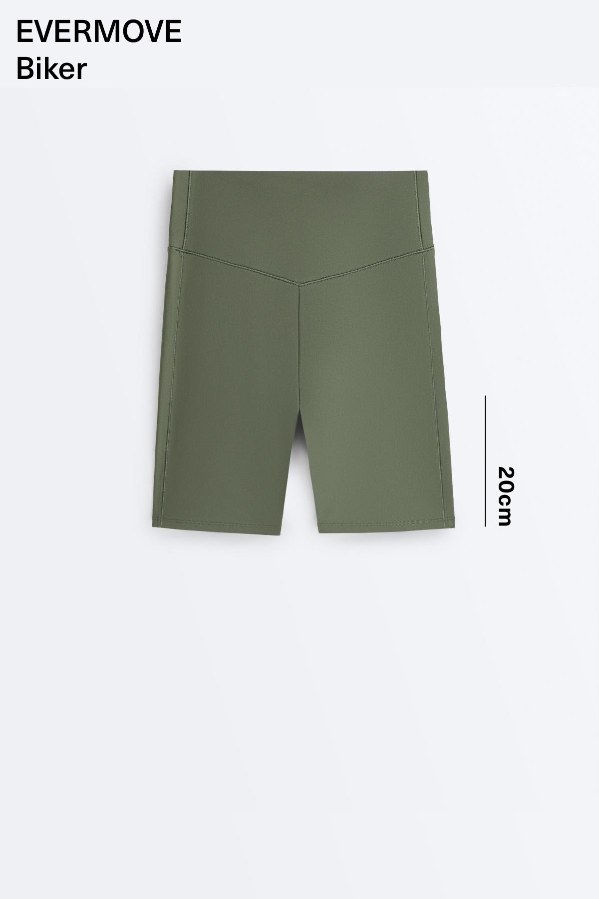 Evermove high-rise 20cm cycle leggings — KHAKI