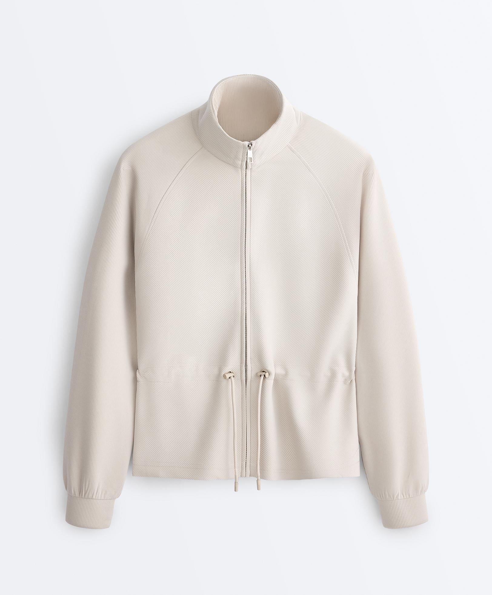 Adjustable waist jacket with 20% modal — PALE MINK