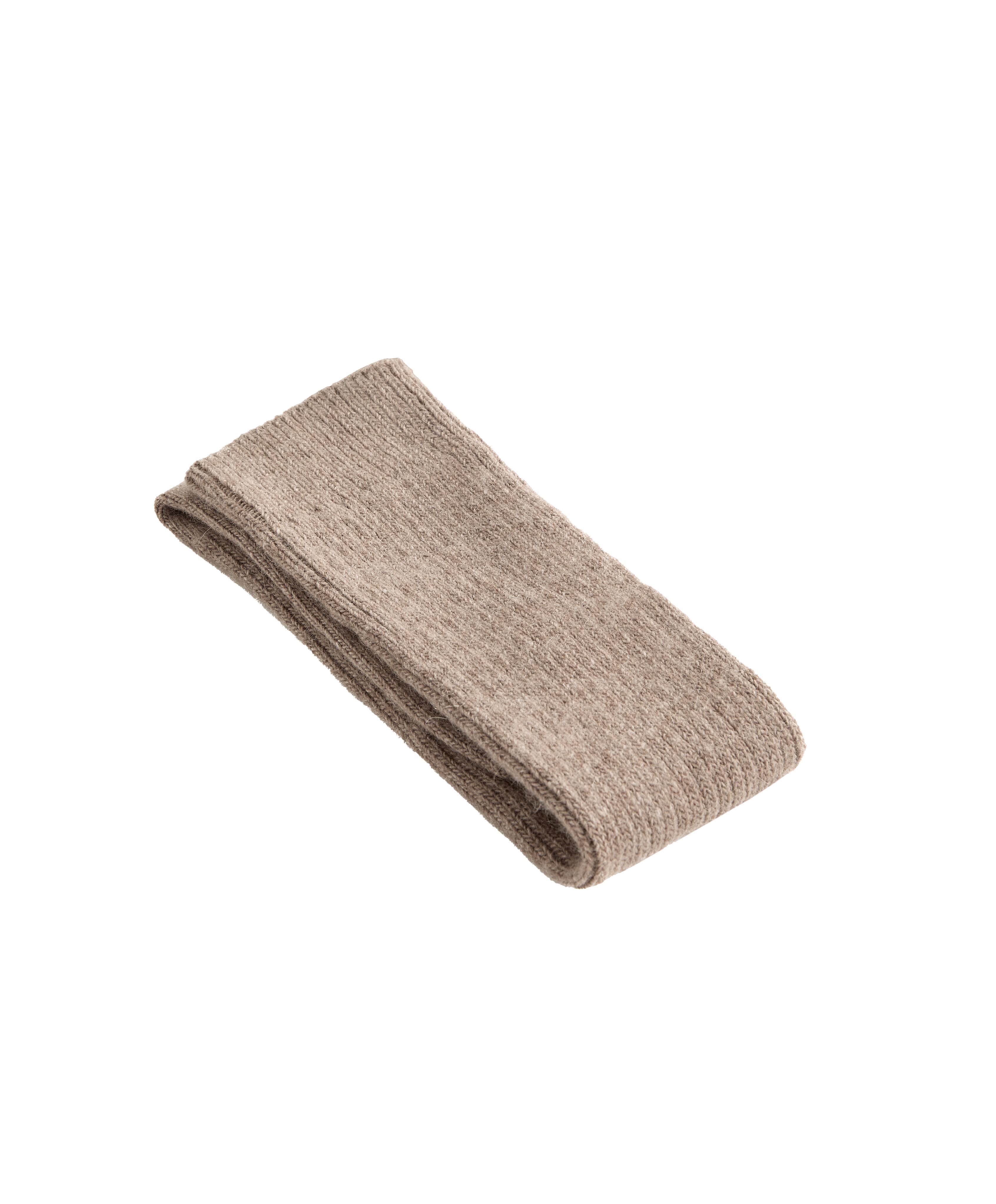 18% cashmere 13% wool long socks — TAN MELANGE