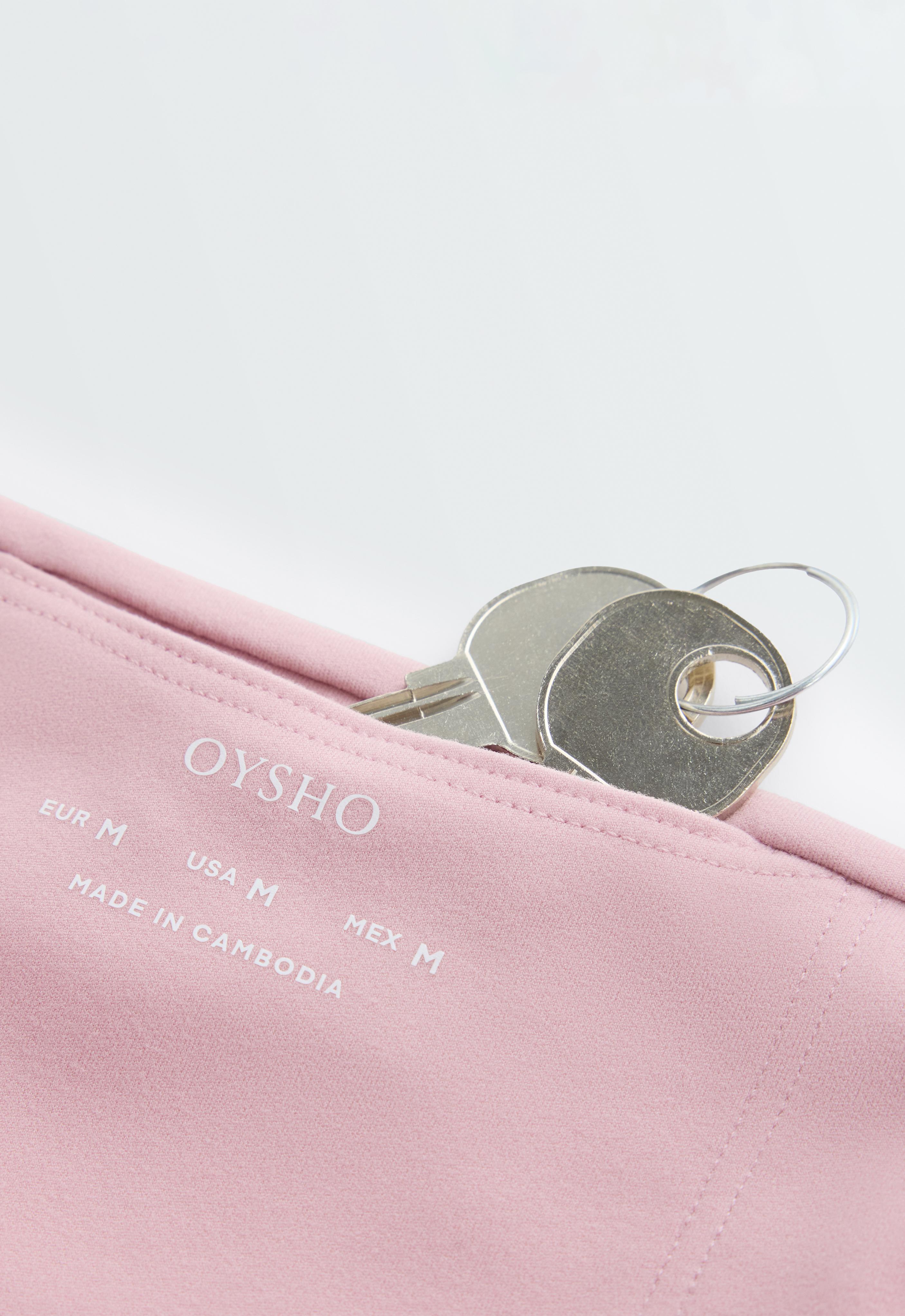 Comfortlux high-rise 20cm biker leggings — PALE PINK
