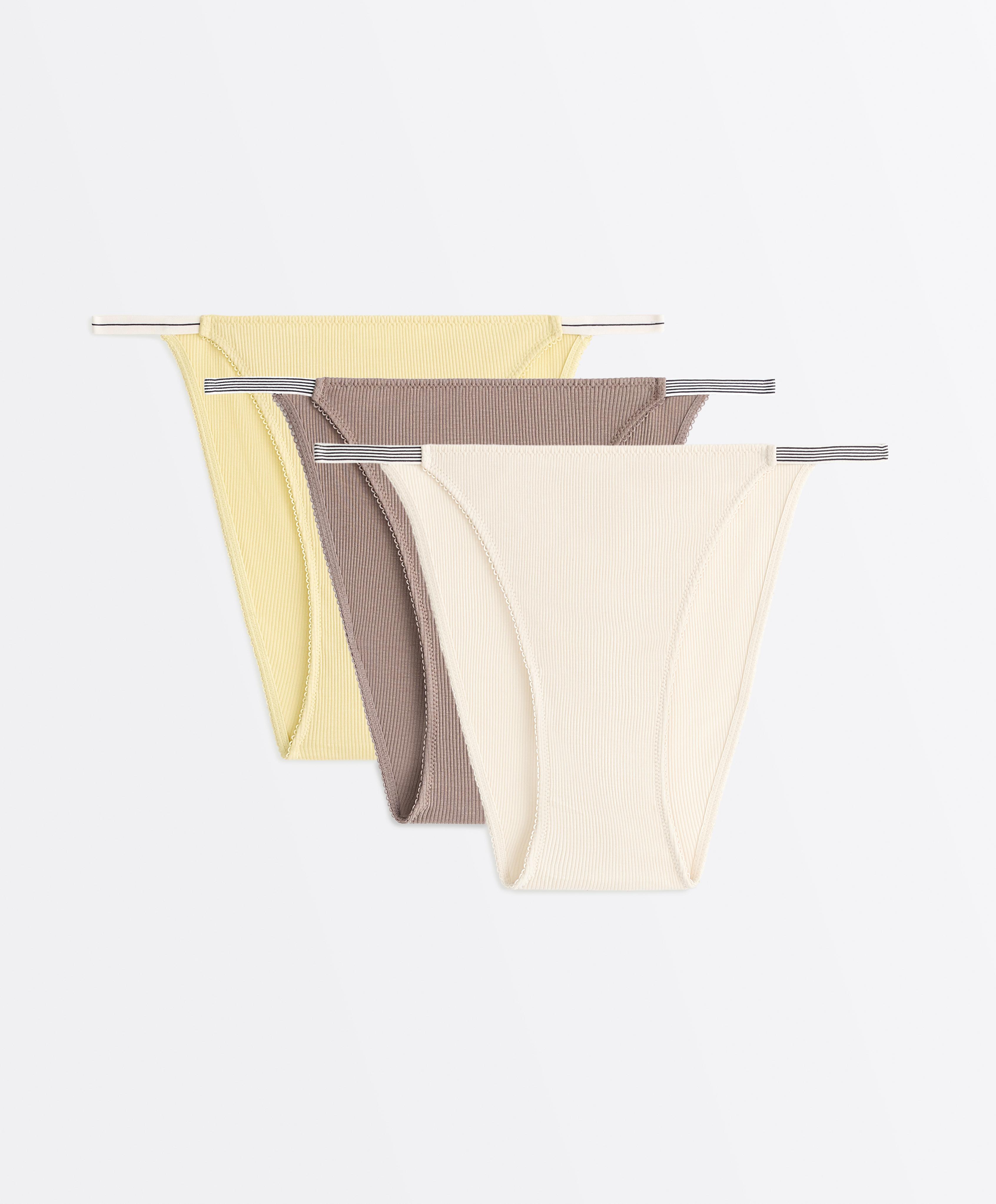 3 rib cotton classic briefs — LIME GREEN