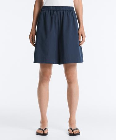 100% cotton Bermuda shorts — NAVY BLUE 1