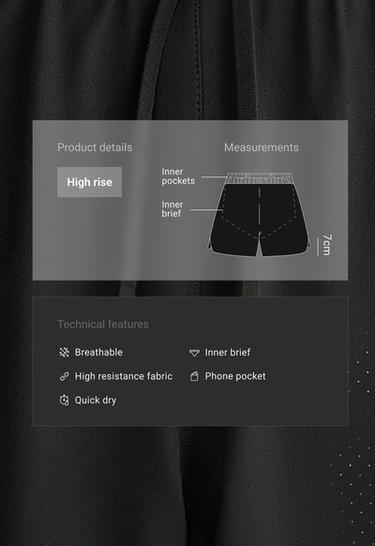Technical Shorts High rise 7 cm — BLACK 2