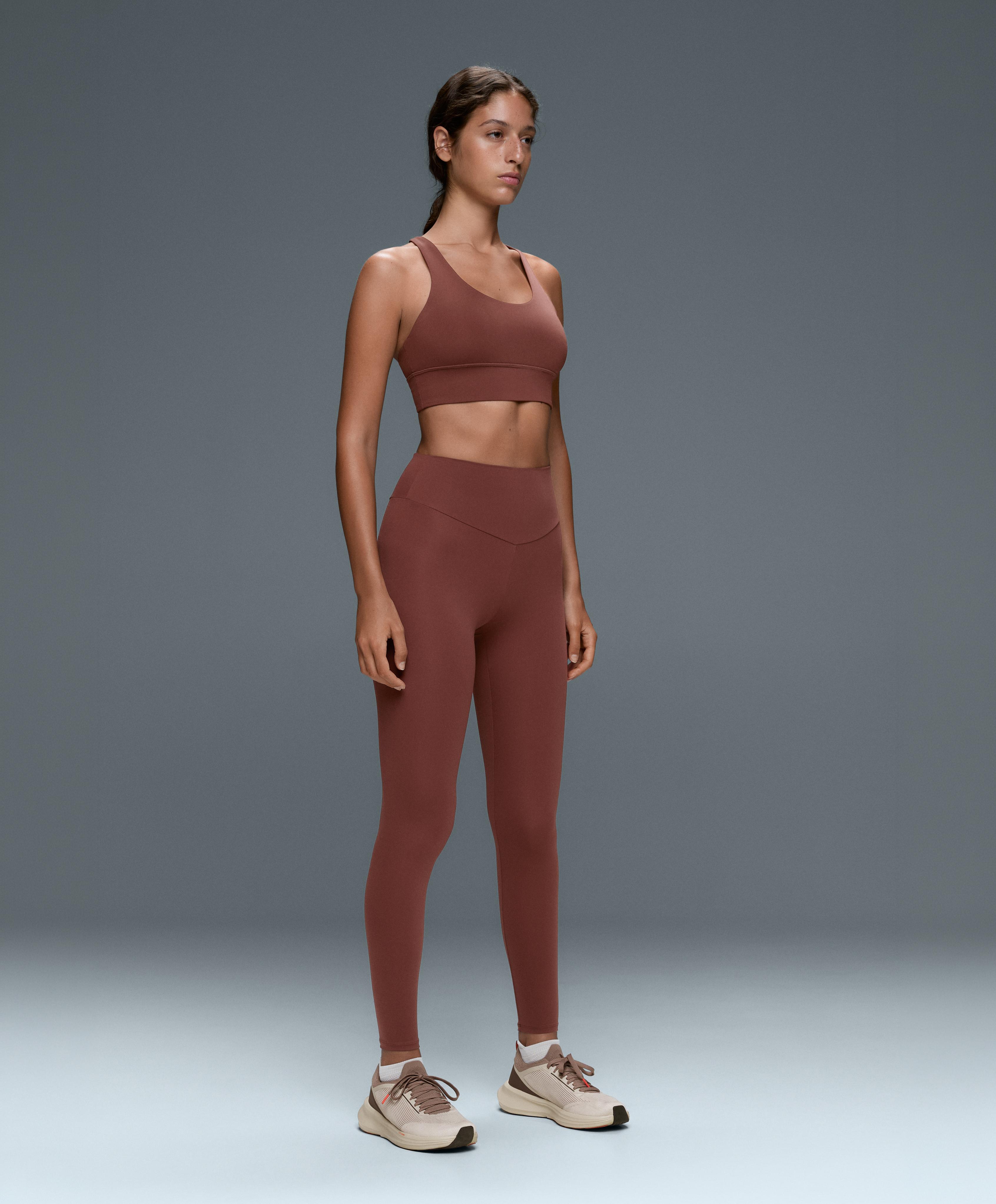 Comfortlux high-waisted ankle-length leggings — TERRACOTTA