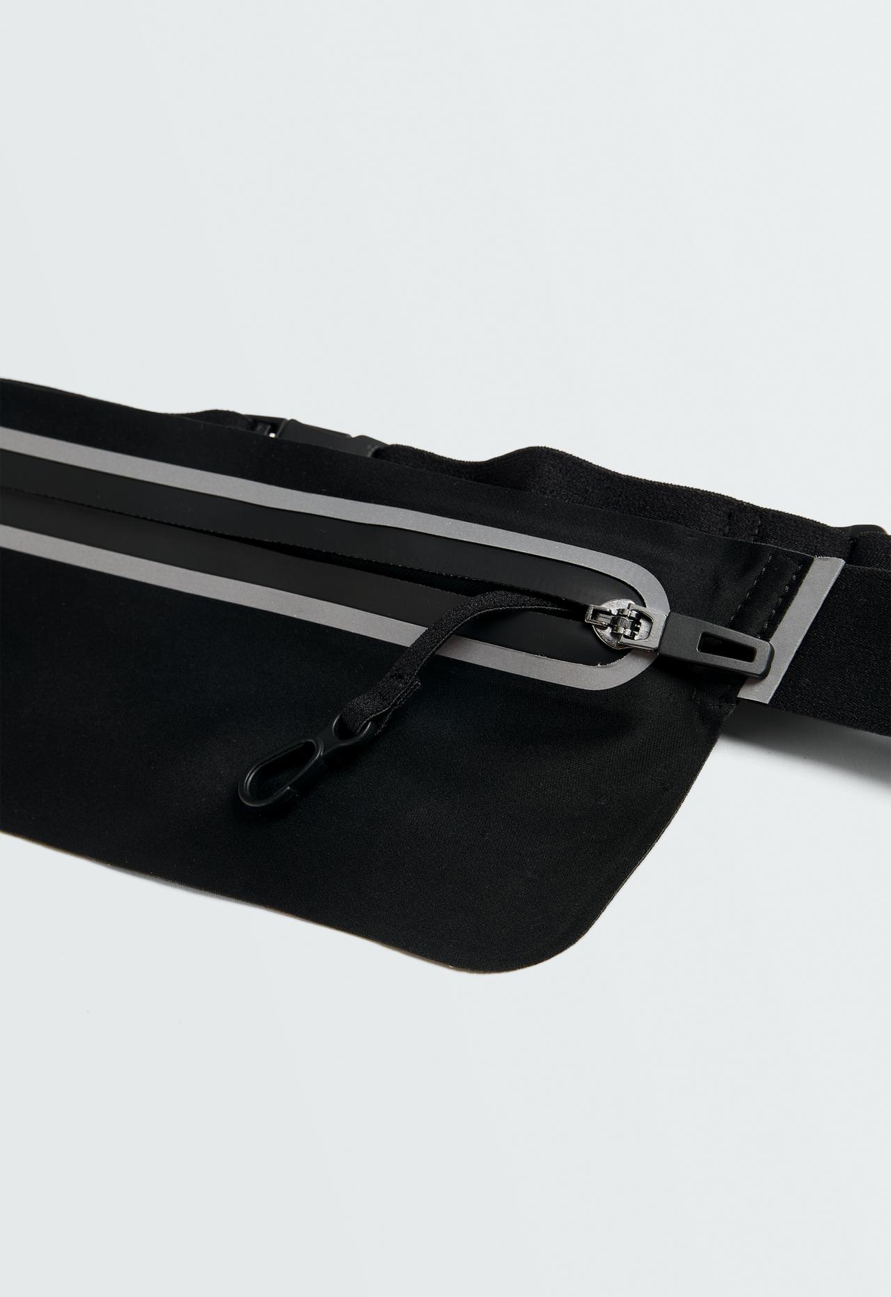 Adjustable running belt bag — BLACK