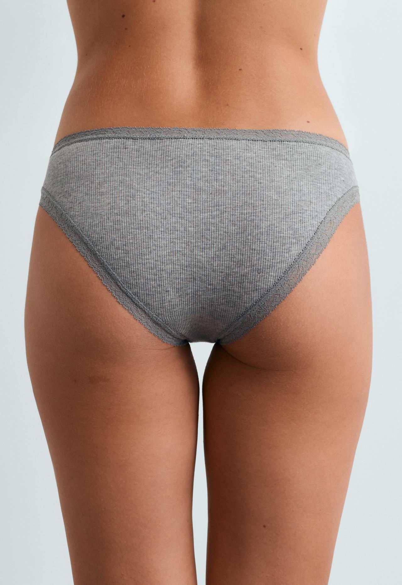 3 classic briefs with cotton Rib — MID GREY