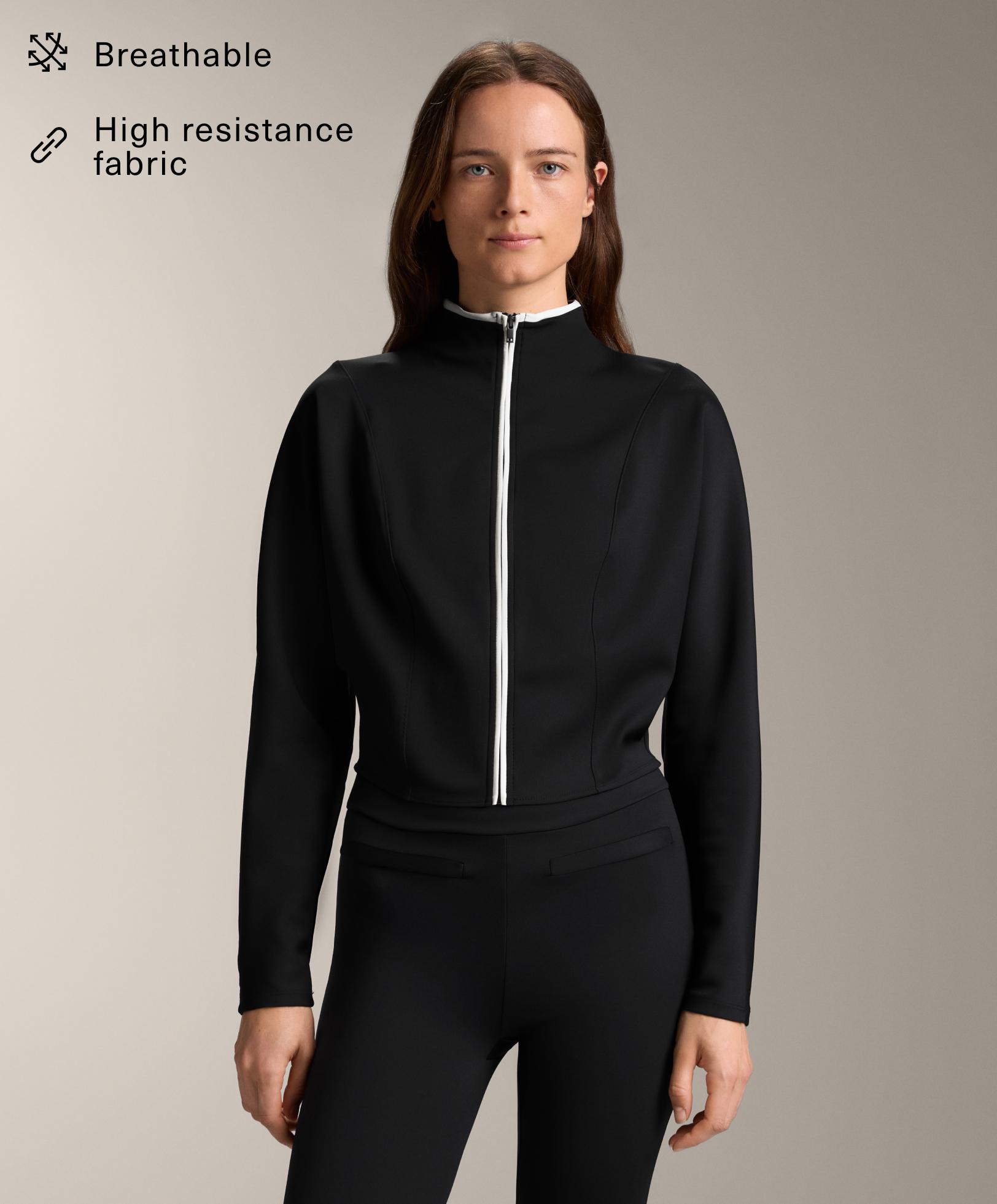 Neoprene-effect corset jacket