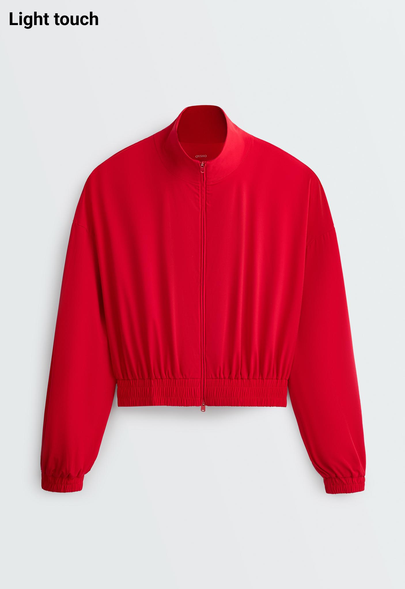 Light Touch boxy technical jacket — BRIGHT RED
