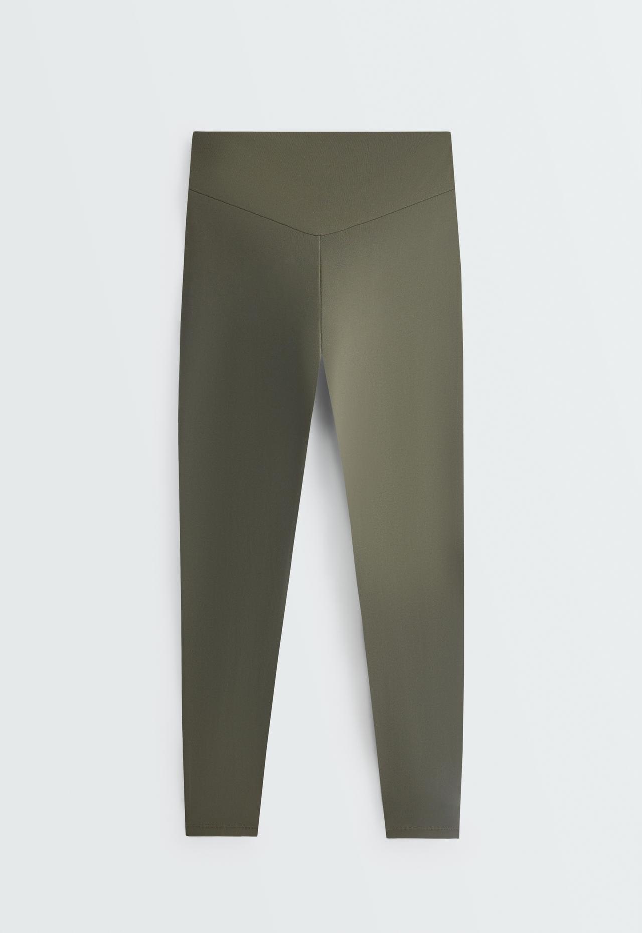 Ankle-length High rise Comfortlux leggings — KHAKI