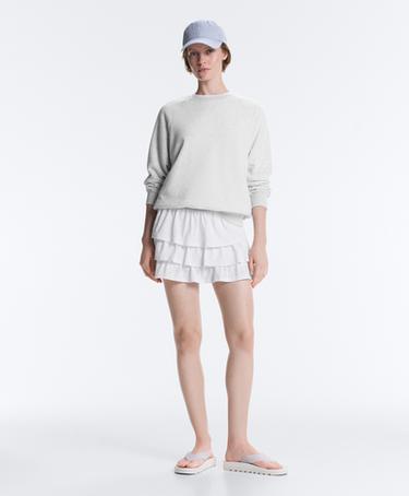Comfortlux embroidered short skirt — WHITE  7