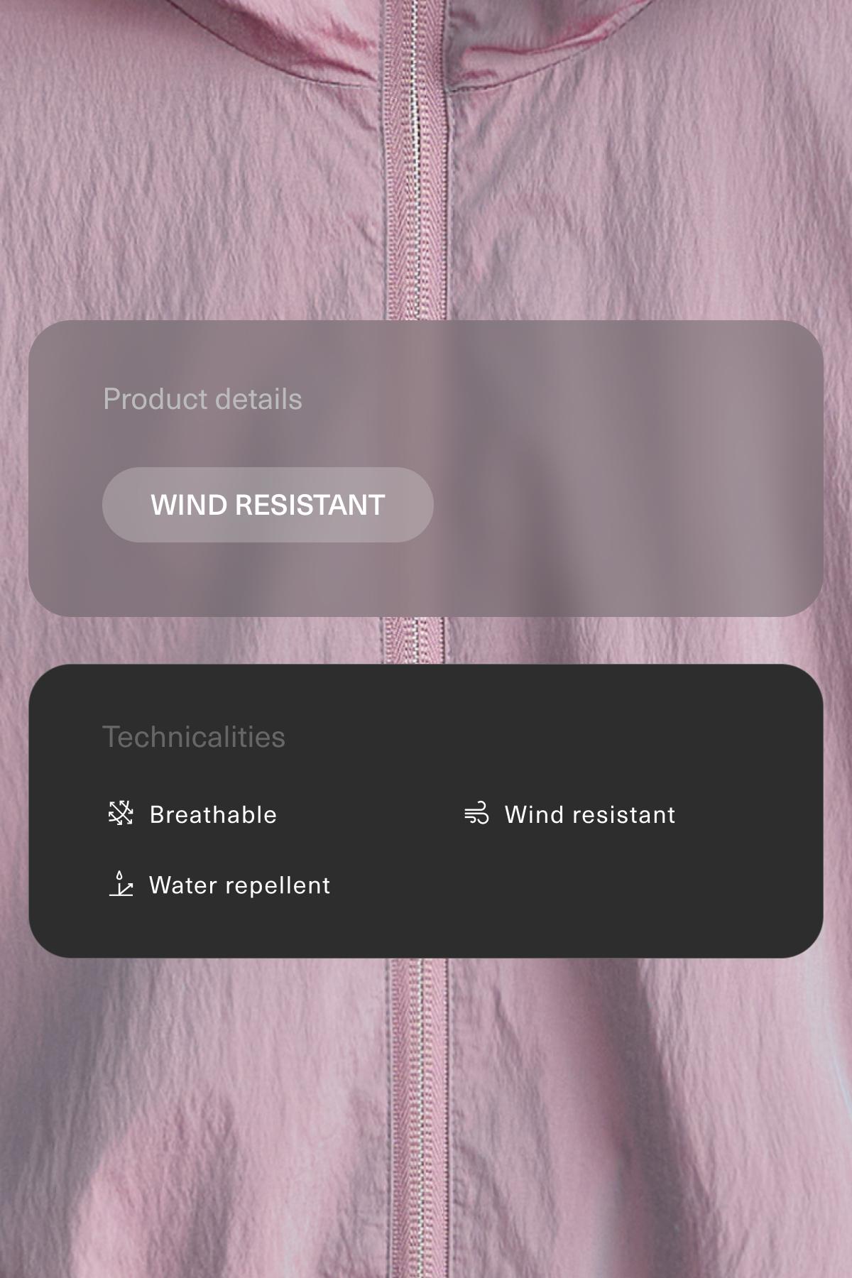 Iridescent Track jacket — WASHED PURPLE