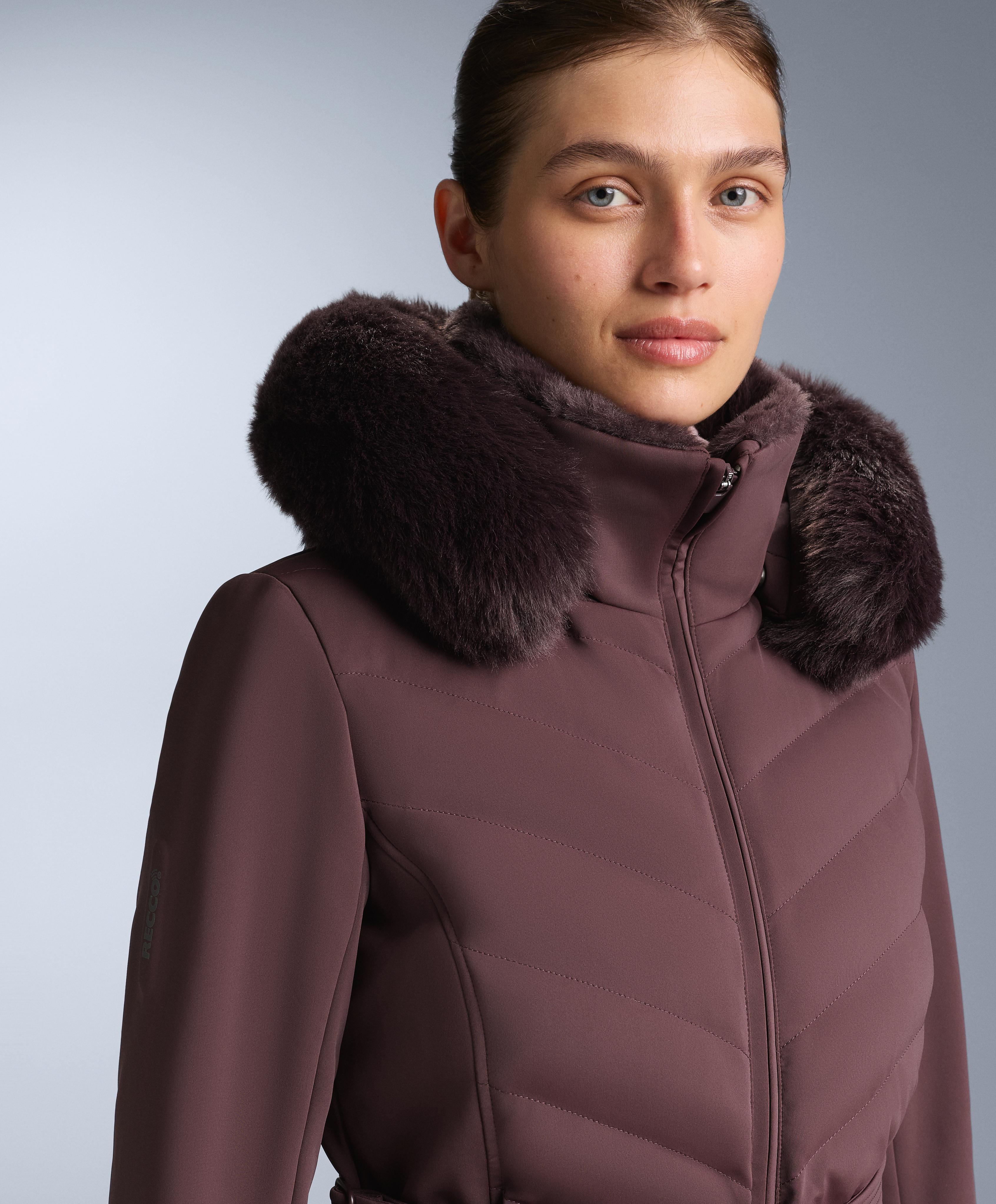 Primaloft® SKI water-resistant super-fitted jacket — DARK WINE RED
