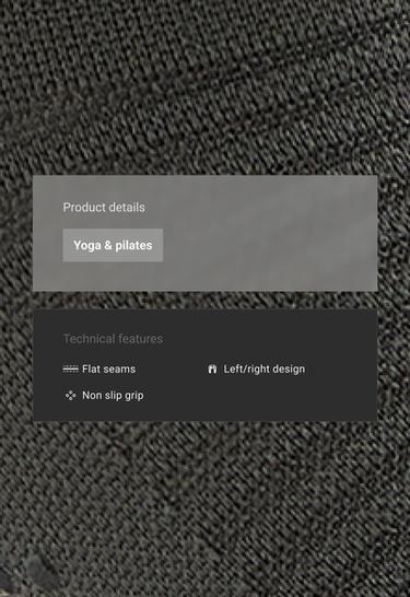 2 pairs of polyamide blend sneaker socks for yoga and Pilates — BLUE-GREY 2