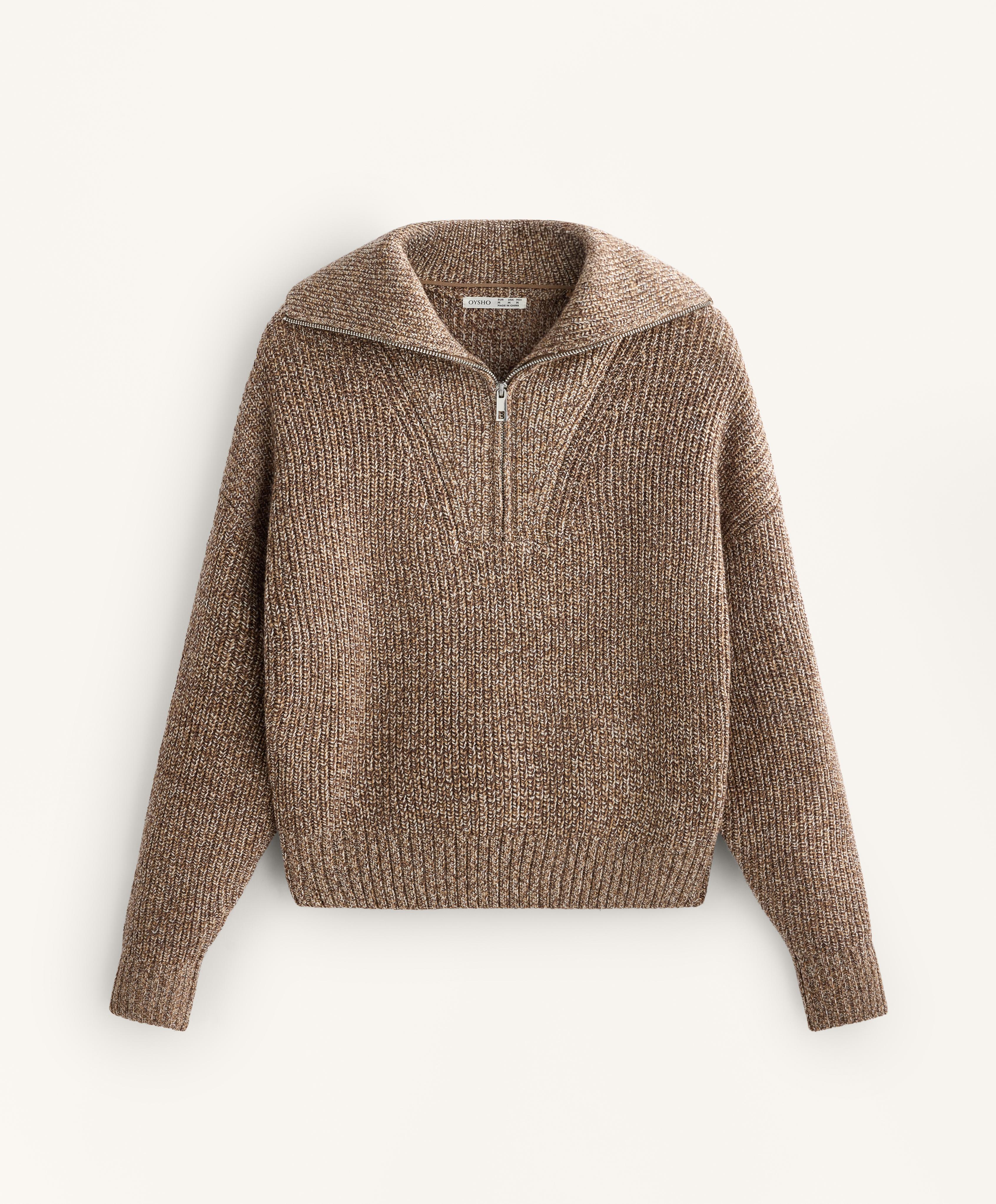 Textured twisted knit jumper