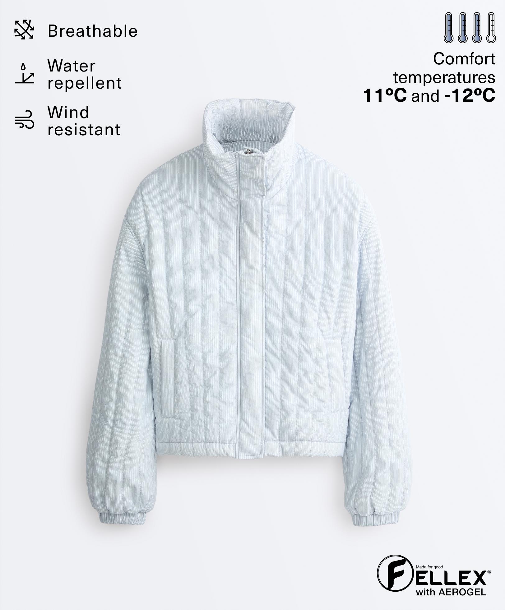 FELLEX® AEROGEL short padded jacket — BLUE-GREY