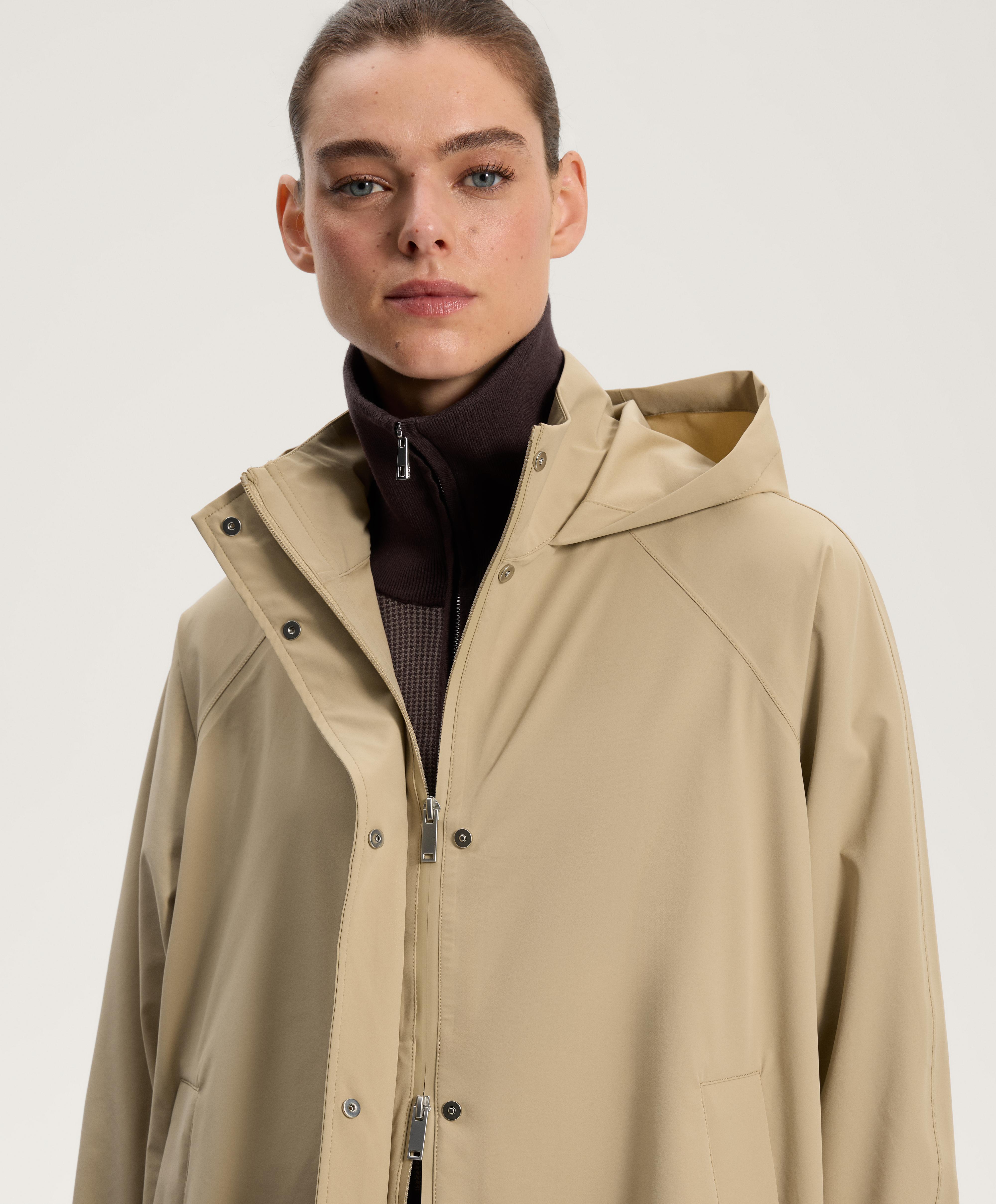 Extra lightweight 10k waterproof midi cape jacket | OYSHO United