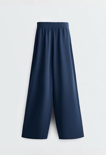 Straight-leg trousers with soft-touch modal — NAVY BLUE 7