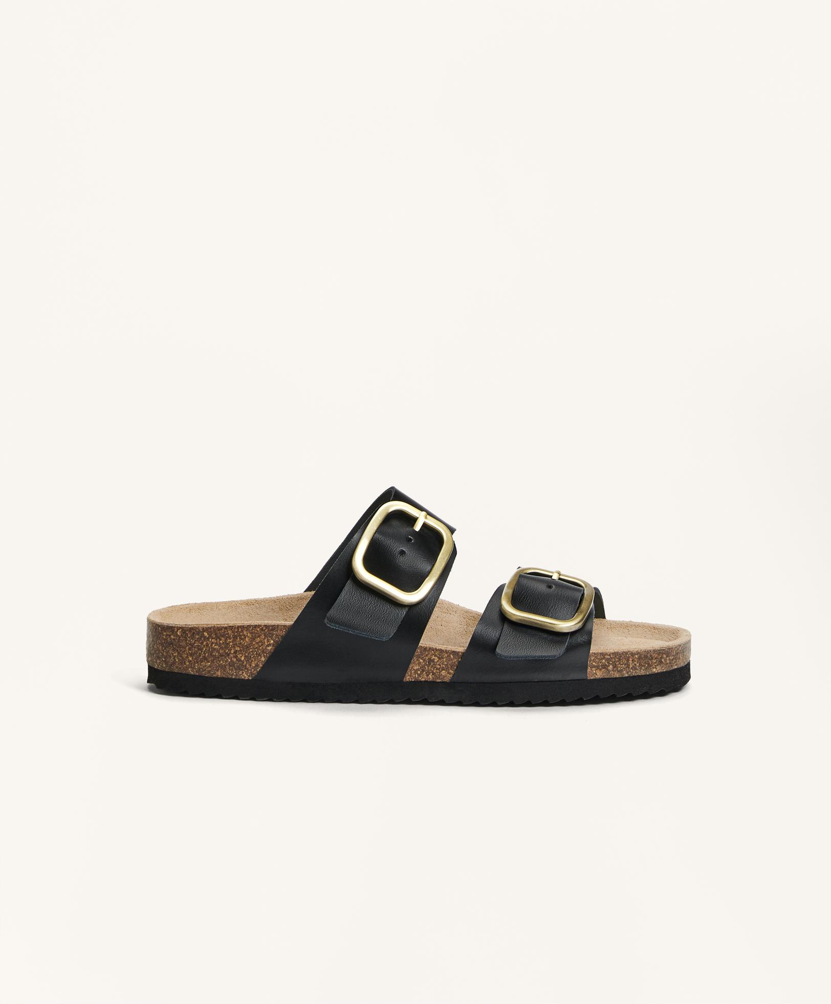 Ledersandalen mit Schnallen - Sale Ledersandalen mit Schnallen - Sale