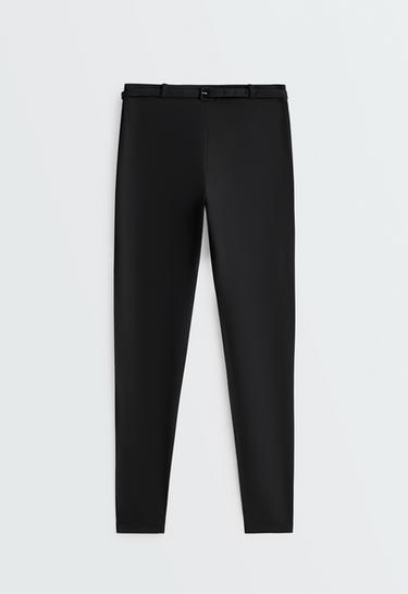 Comfortlux high-rise 65cm ankle-length leggings with belt — BLACK 7