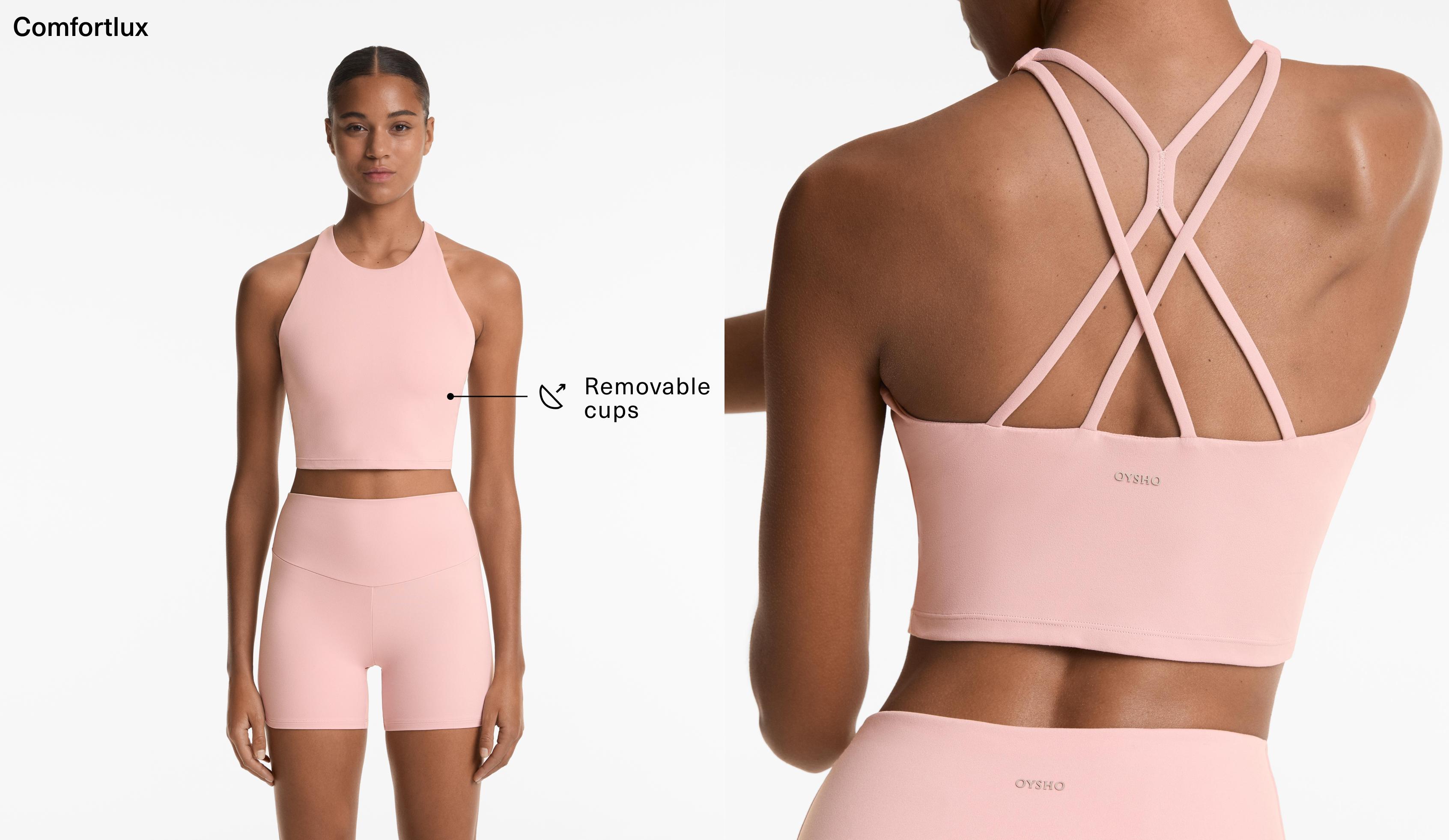 Comfortlux strap tank top with cups