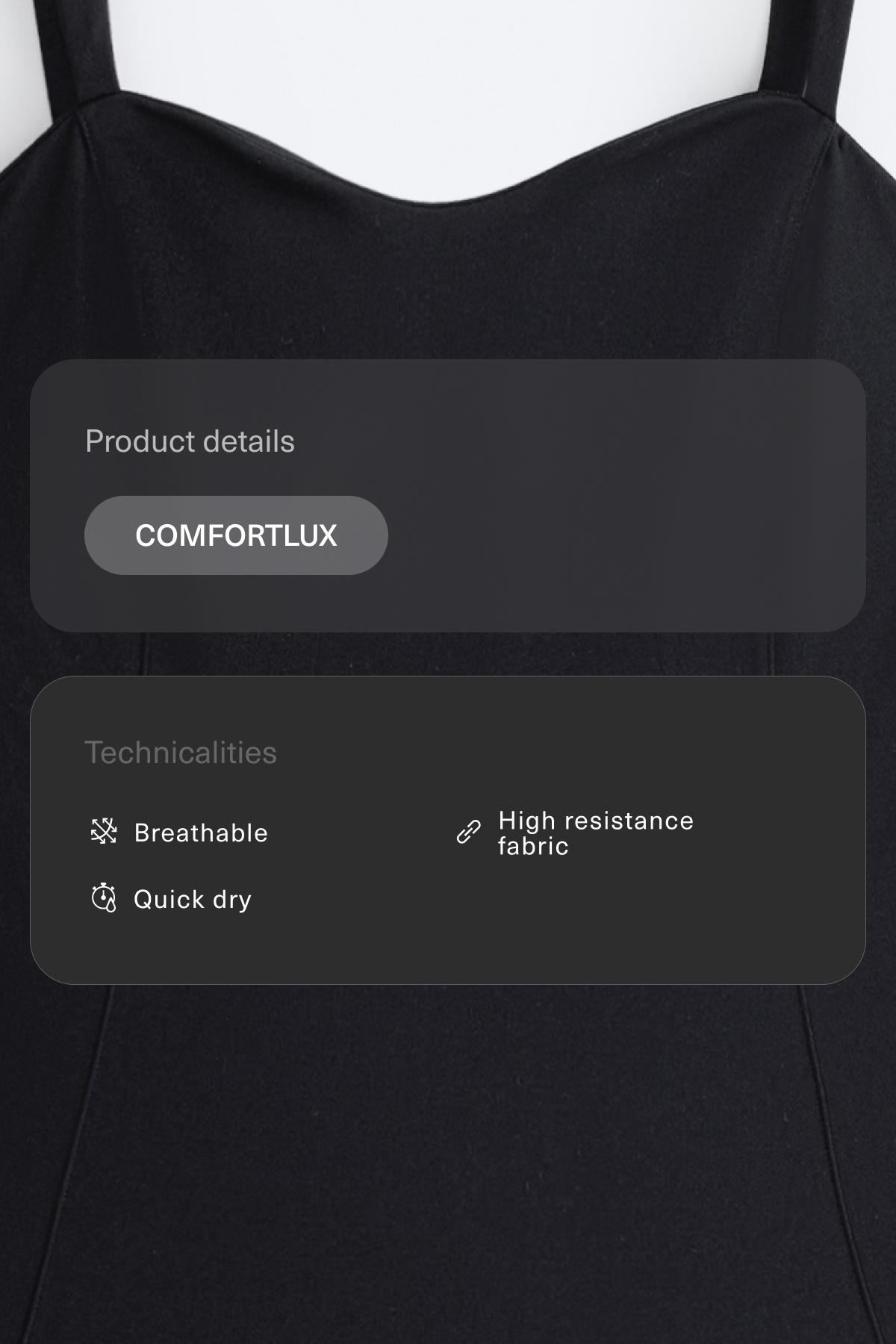 Comfortlux sweetheart neckline short jumpsuit — BLACK