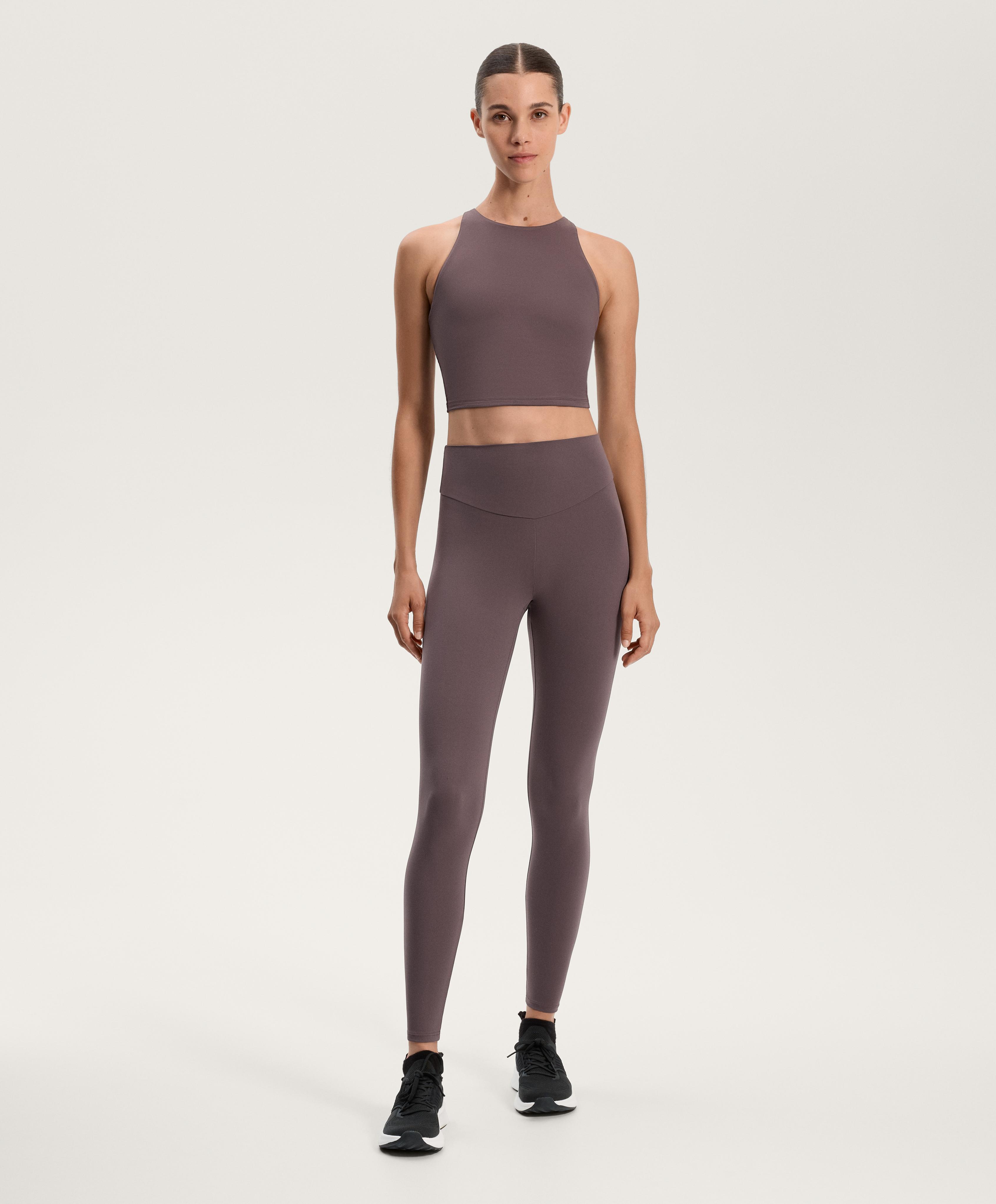 Plum and grey Comfortlux high-rise total look with tank top