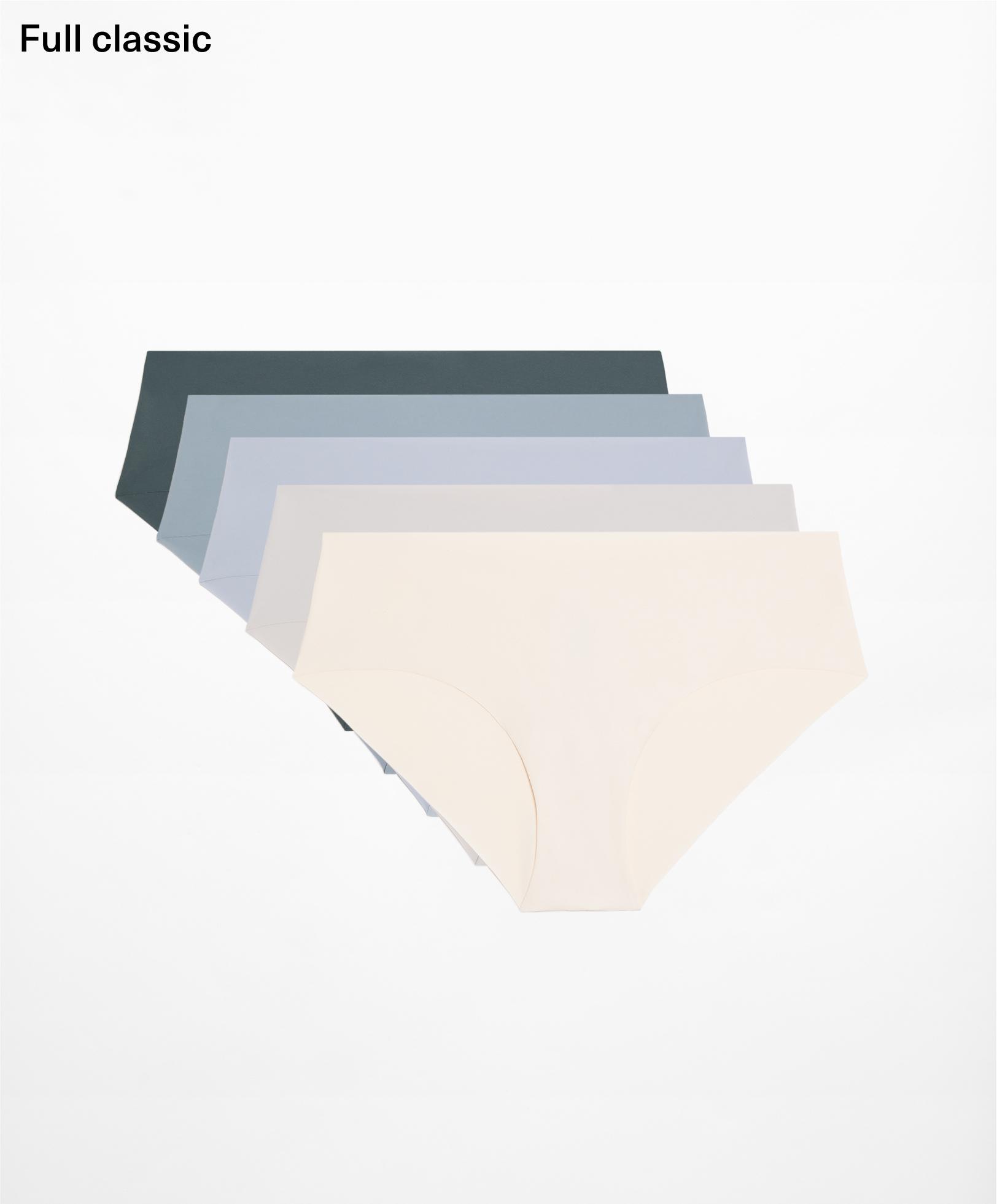 5 laser-cut polyamide blend full classic briefs