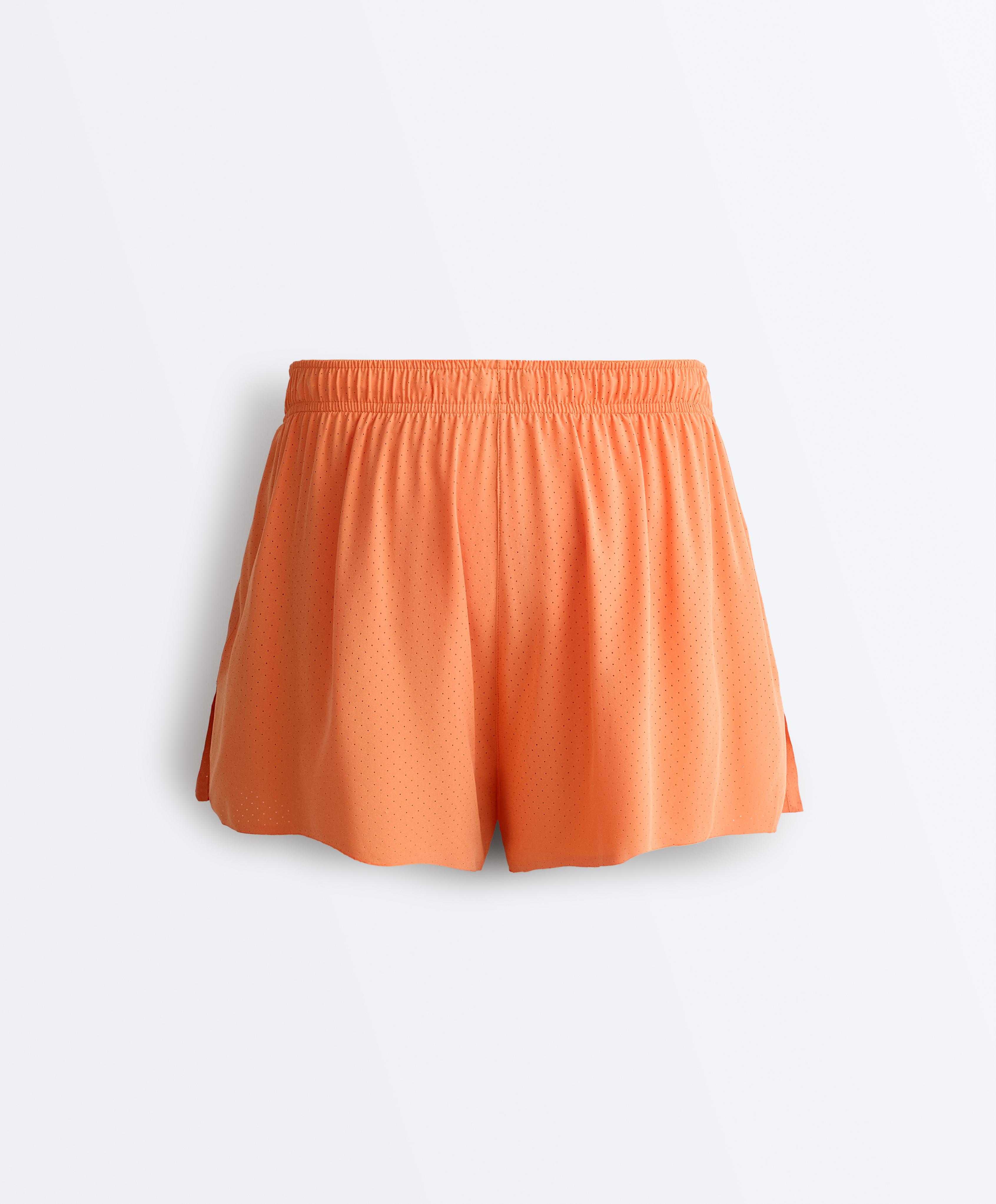 Mid-rise 7cm technical shorts — WASHED ORANGE