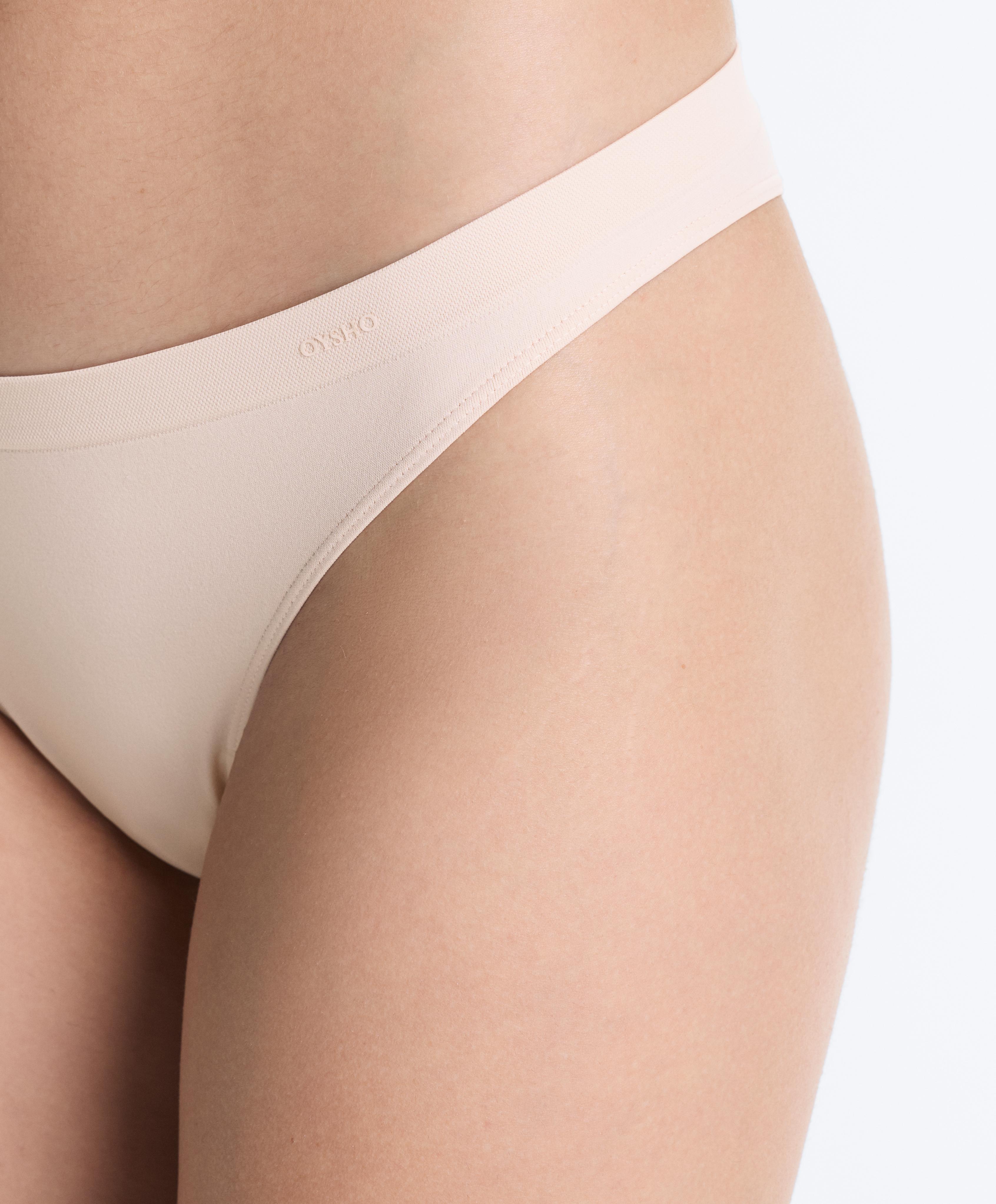 5 seamless soft-touch Brazilian briefs — MINK