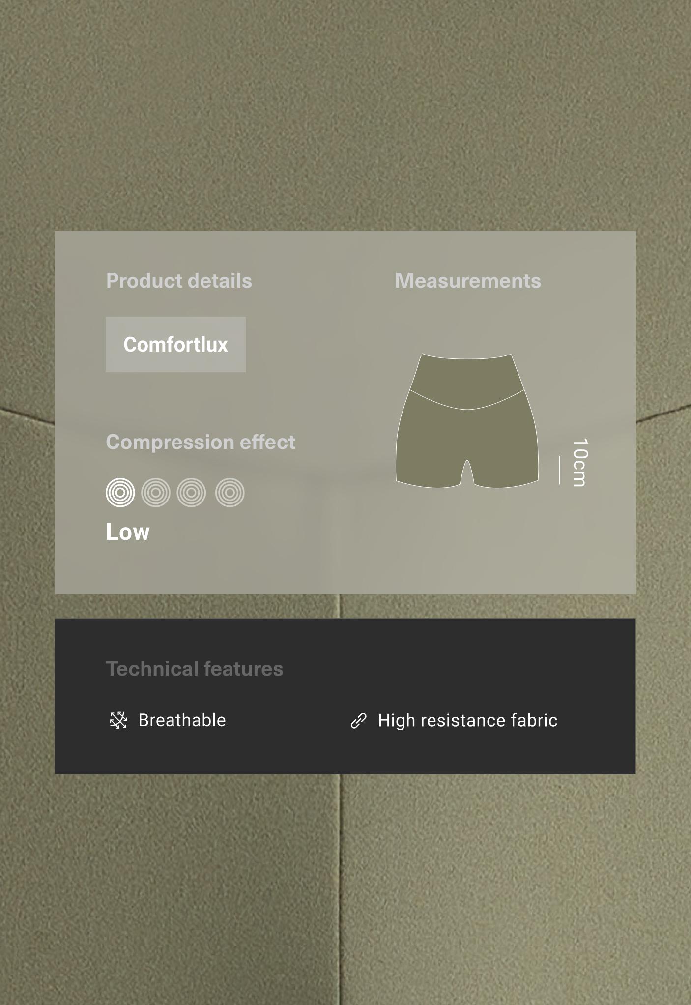 Comfortlux high-waisted 10cm hot pants