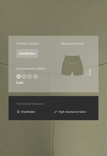 Hot pants high rise Comfortlux 10 cm — DARK KHAKI 2