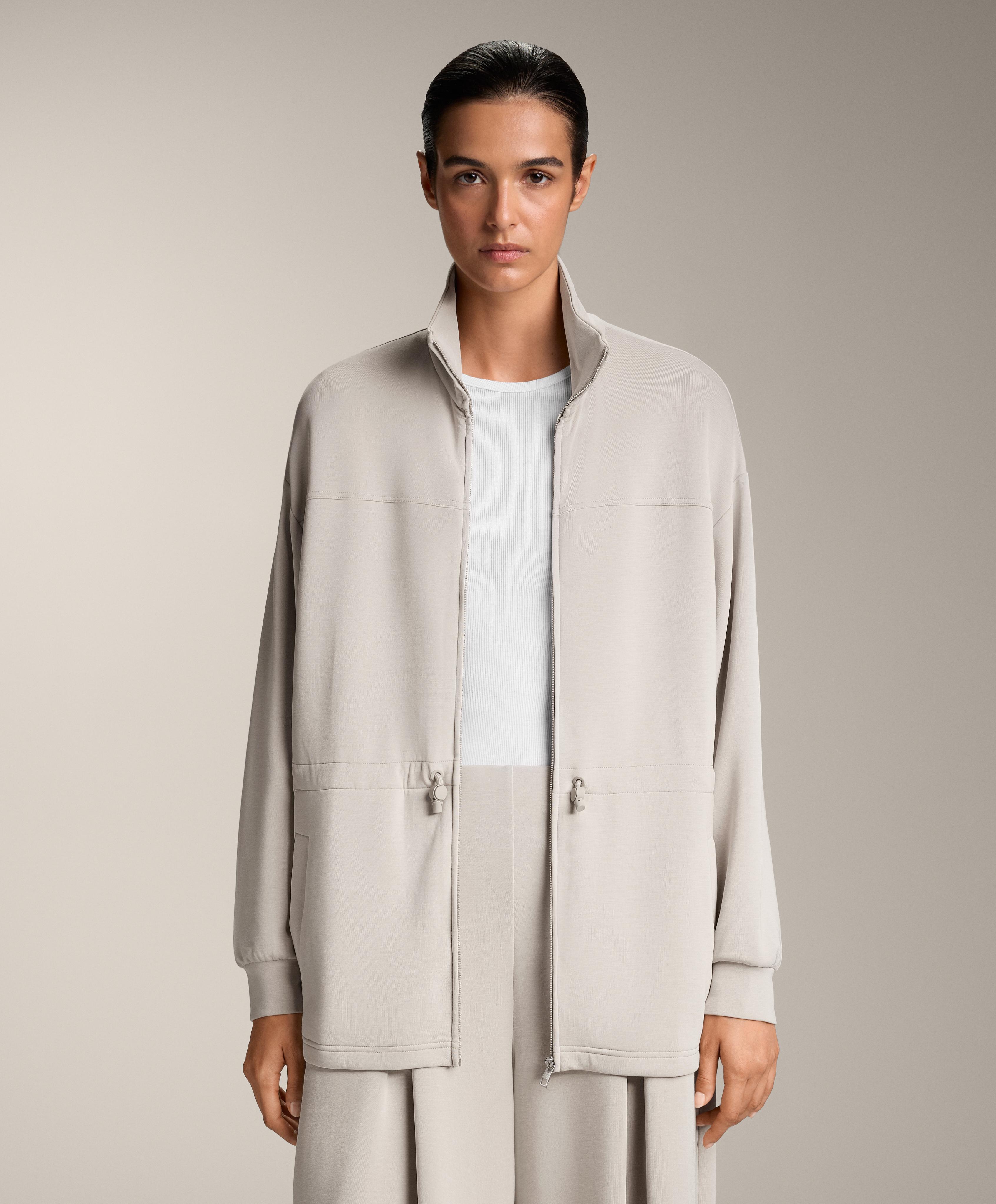 Veste longue à poches avec modal au toucher doux - Soldes Veste longue à poches avec modal au toucher doux - Soldes