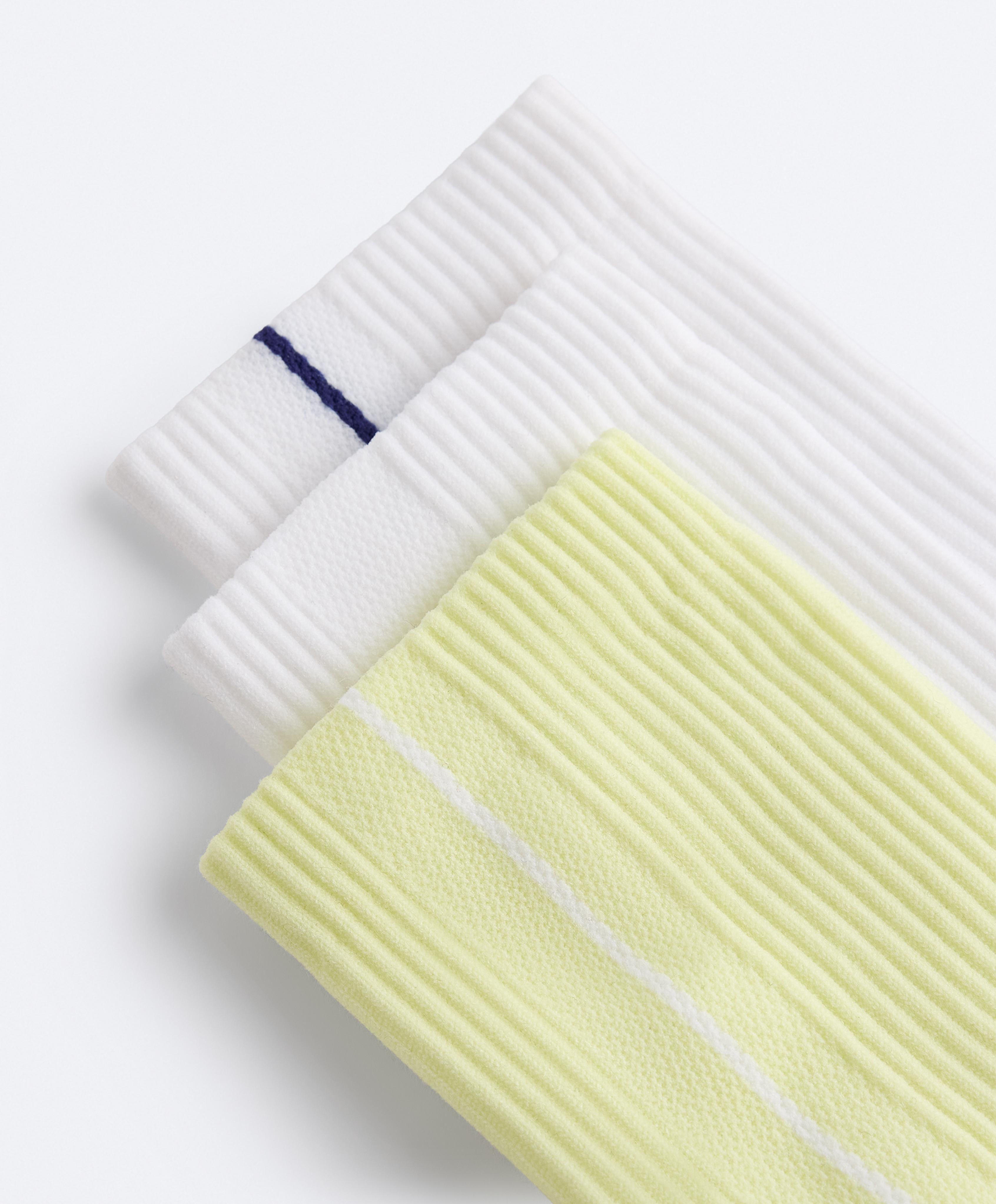 3 pairs of Classic polyamide blend sports socks — LIME
