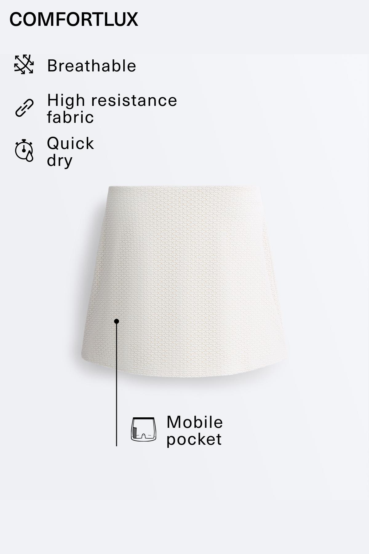 Comfortlux crochet skirt — PALE ECRU