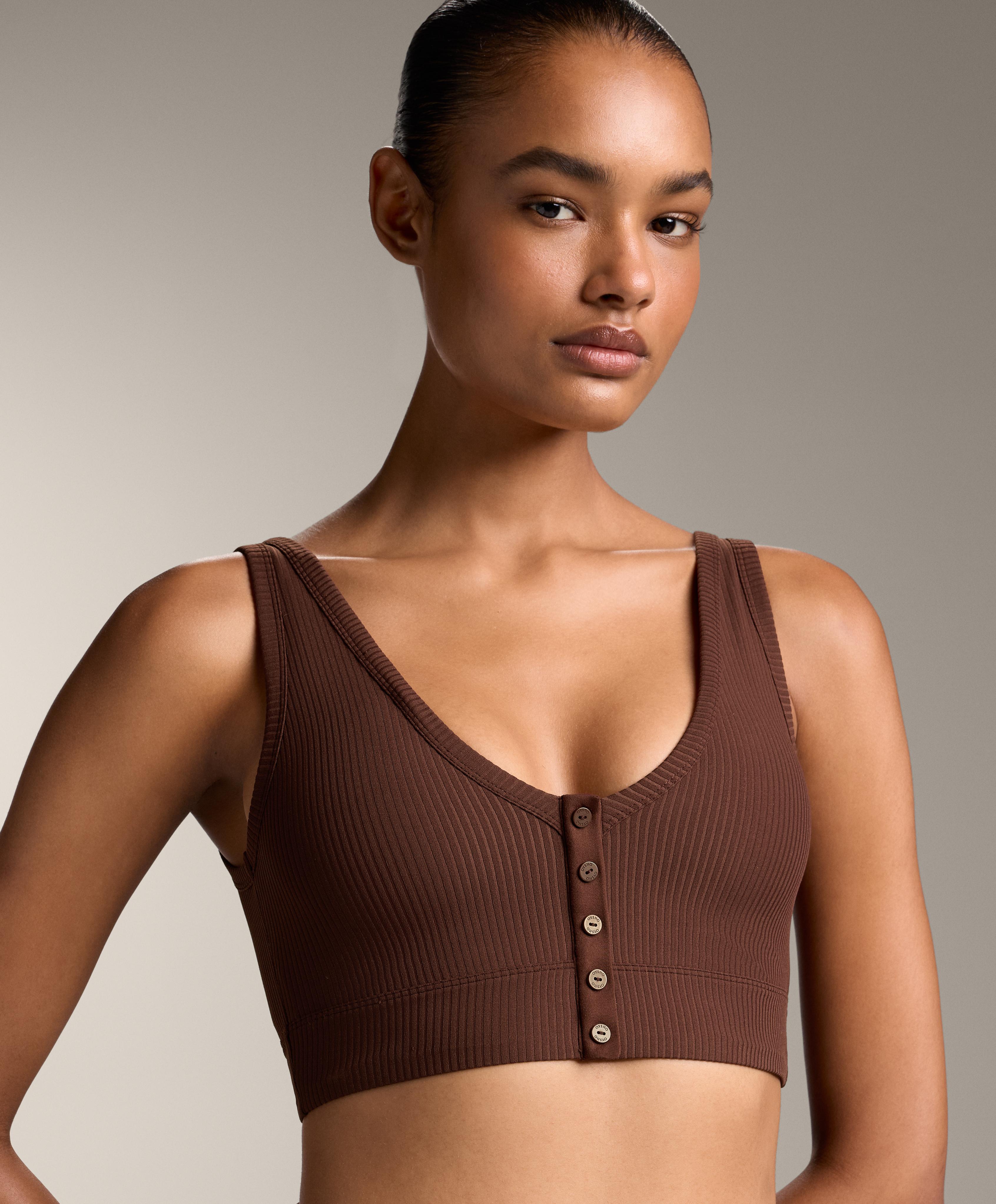 Tank top Comfortlux rib col tunisien et dos nu OYSHO Luxembourg