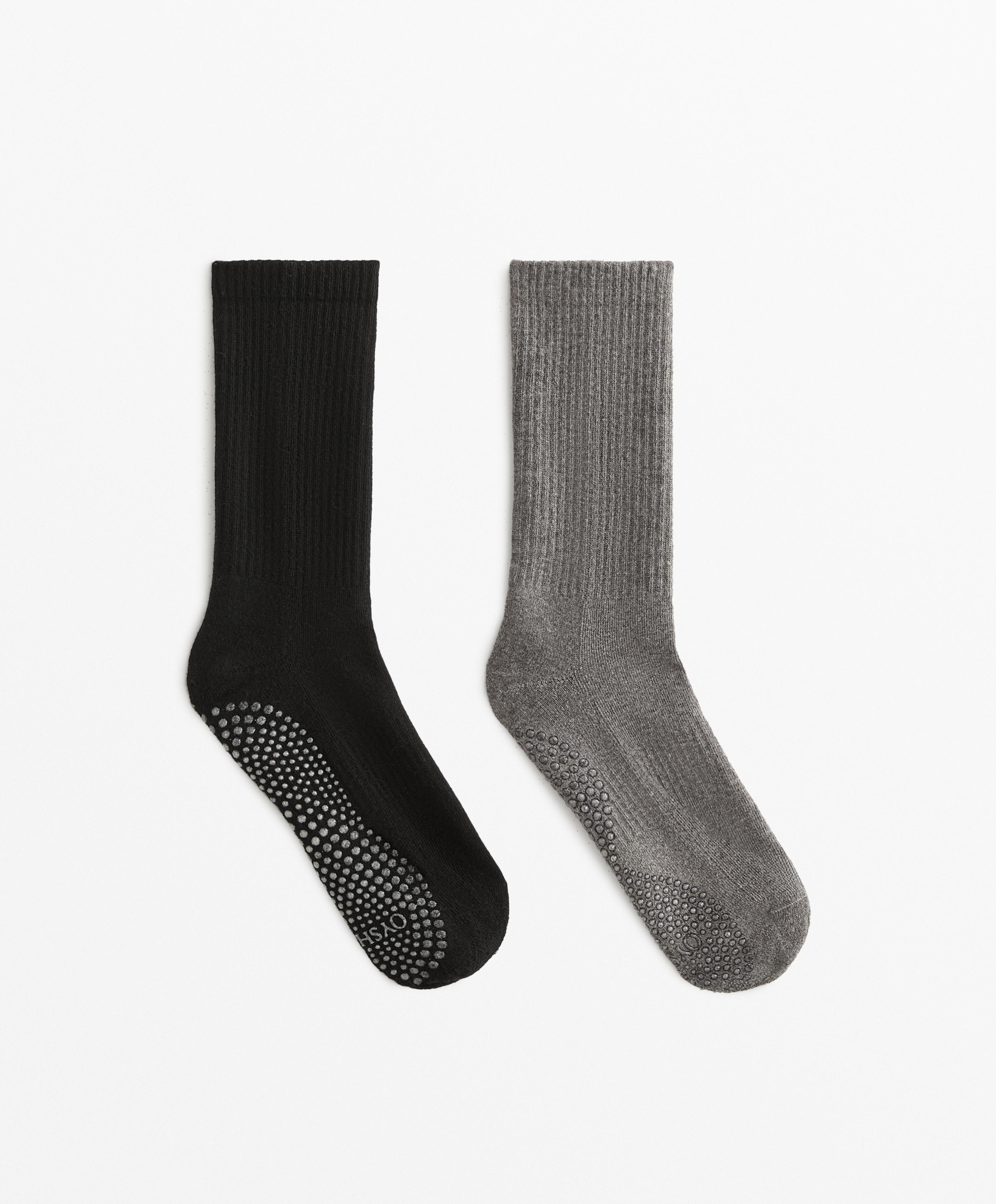 2 pairs of classic yoga and Pilates cotton blend socks 2 pairs of classic yoga and Pilates cotton blend socks