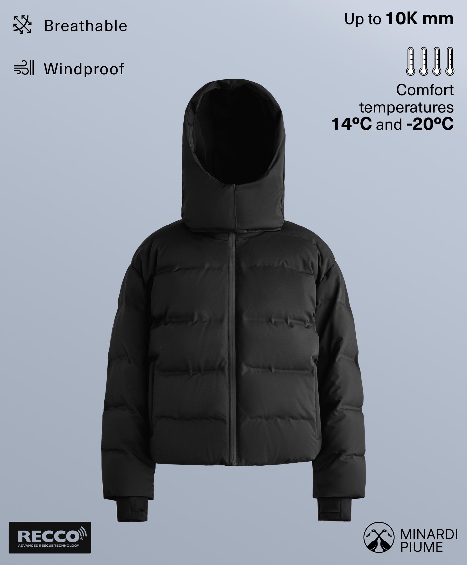 Wasserfeste SKI-Jacke mit 80 % Daunen und 20 % Federn von MINARDI PIUME