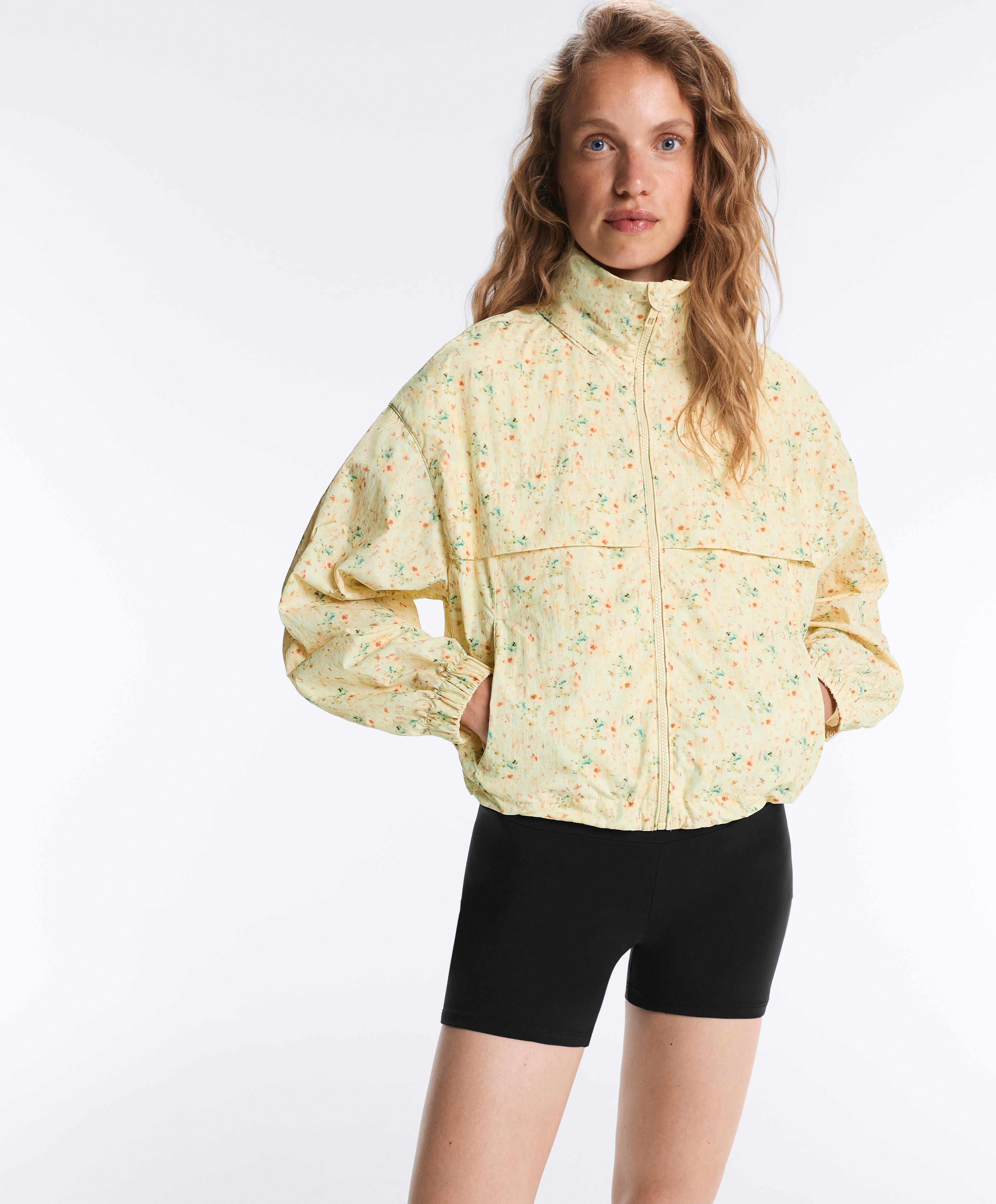 Printed water-repellent track jacket — YELLOW