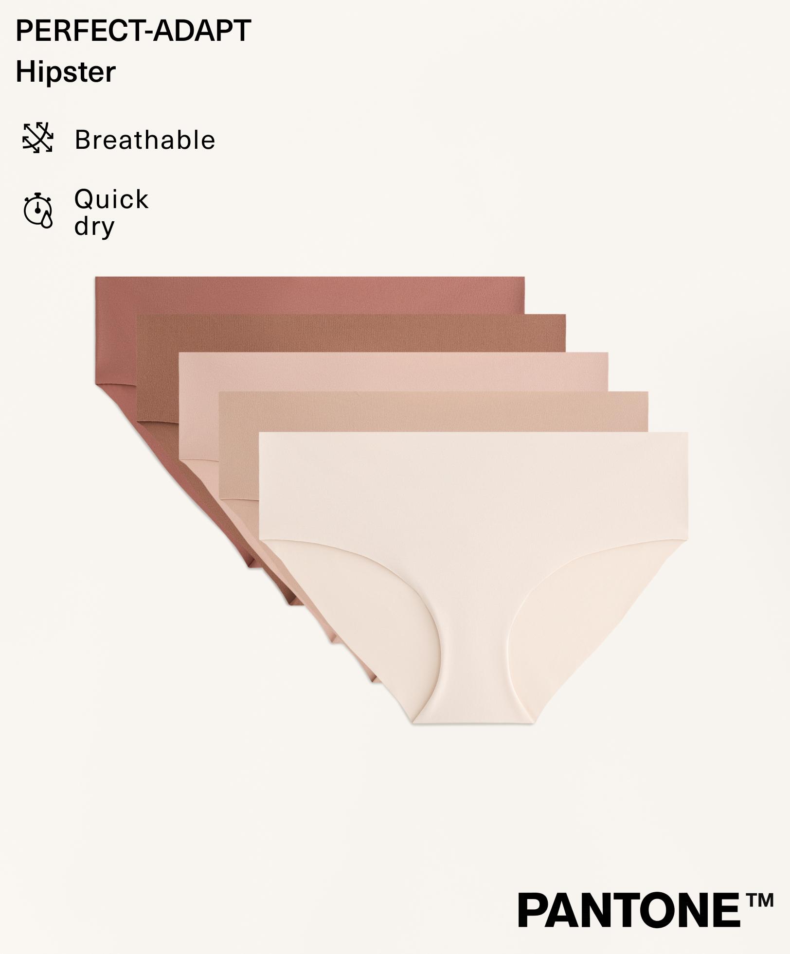 5 bragas hipster mezcla poliamida invisible PANTONE™