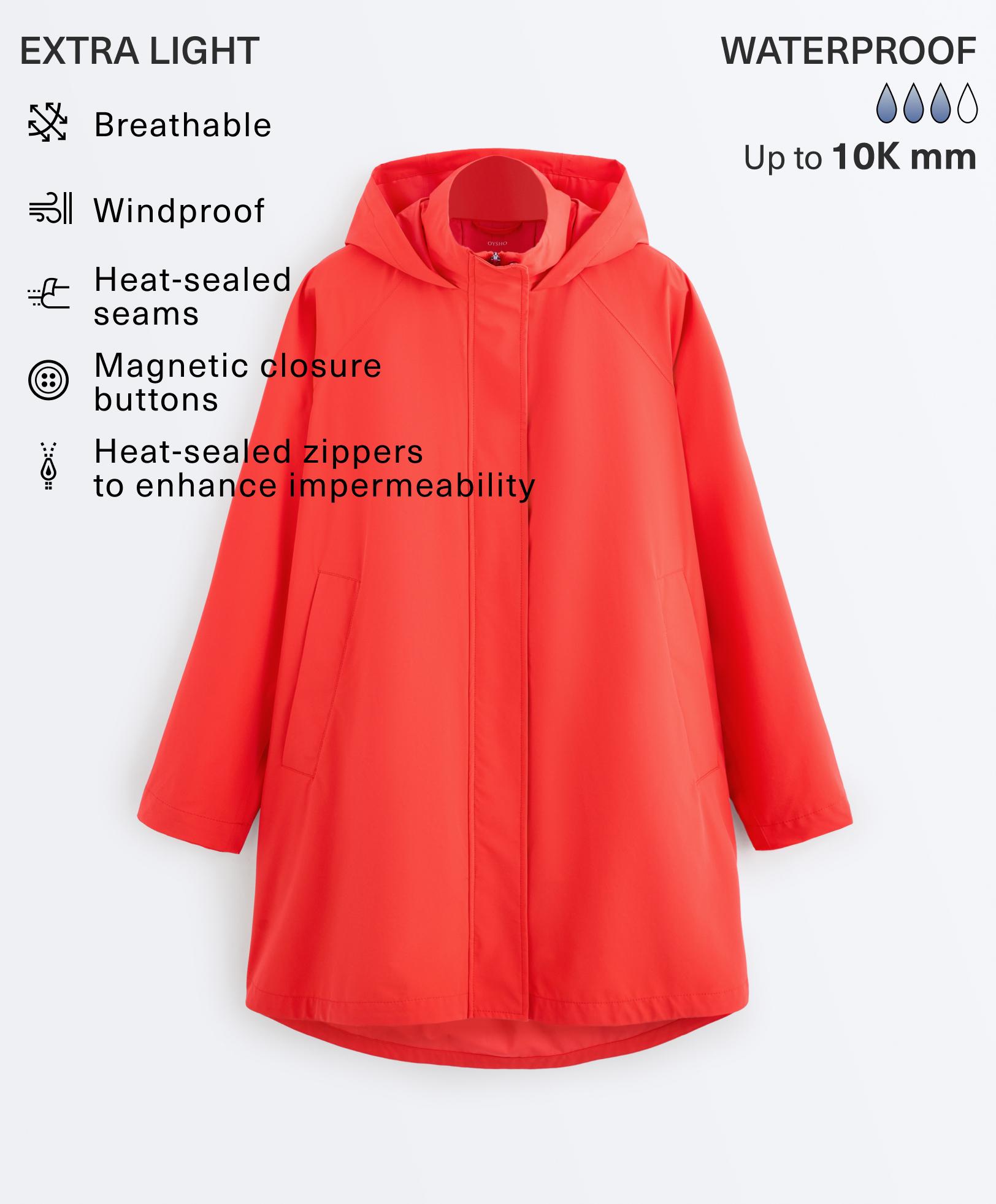 Extra lightweight 10k waterproof jacket — BRIGHT ORANGE