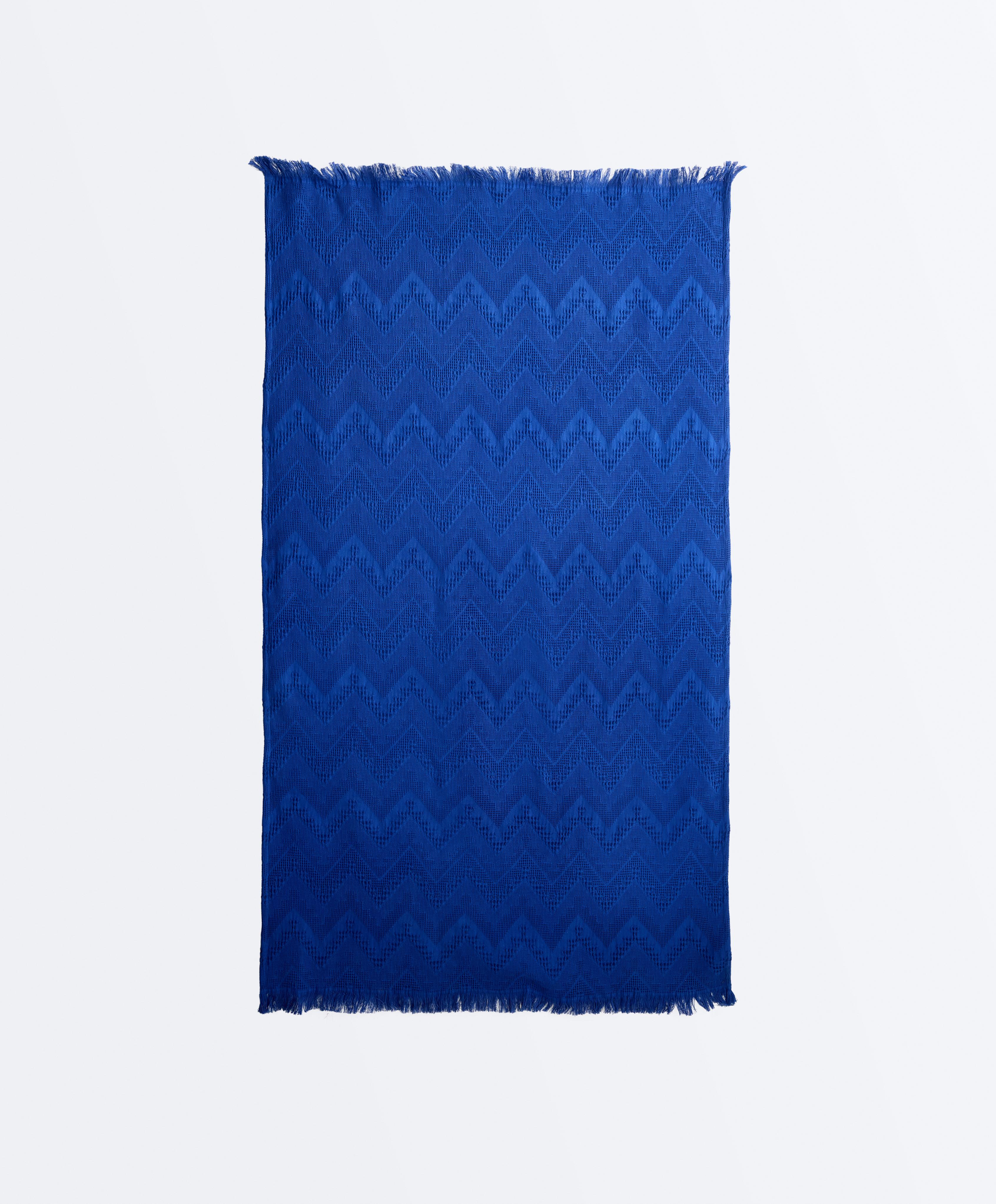 100% cotton chevron towel — KLEIN BLUE