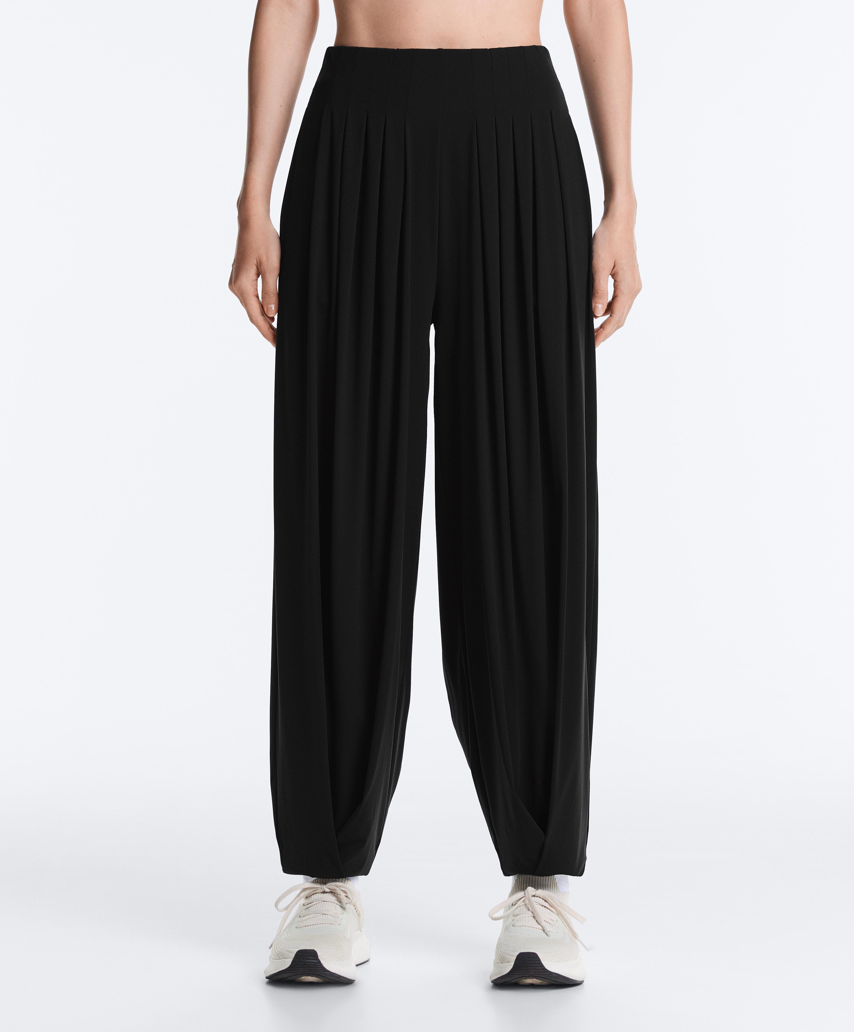Light Touch long bloomer trousers — BLACK